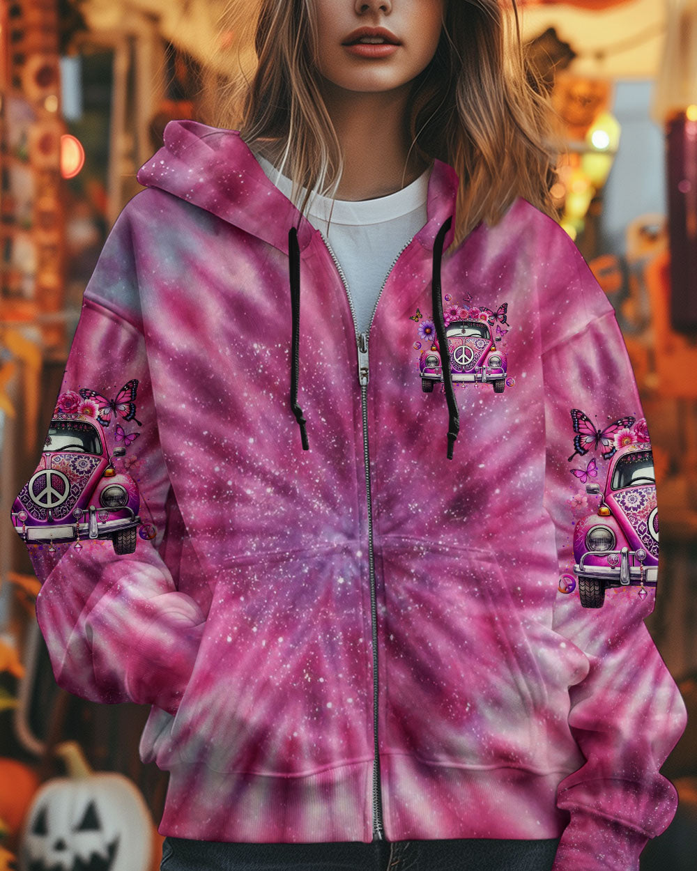 Older Now But Im Still Running Against The Wind Hippie Tie Dye Peace Car AOP Shirts _4_ HrGiq