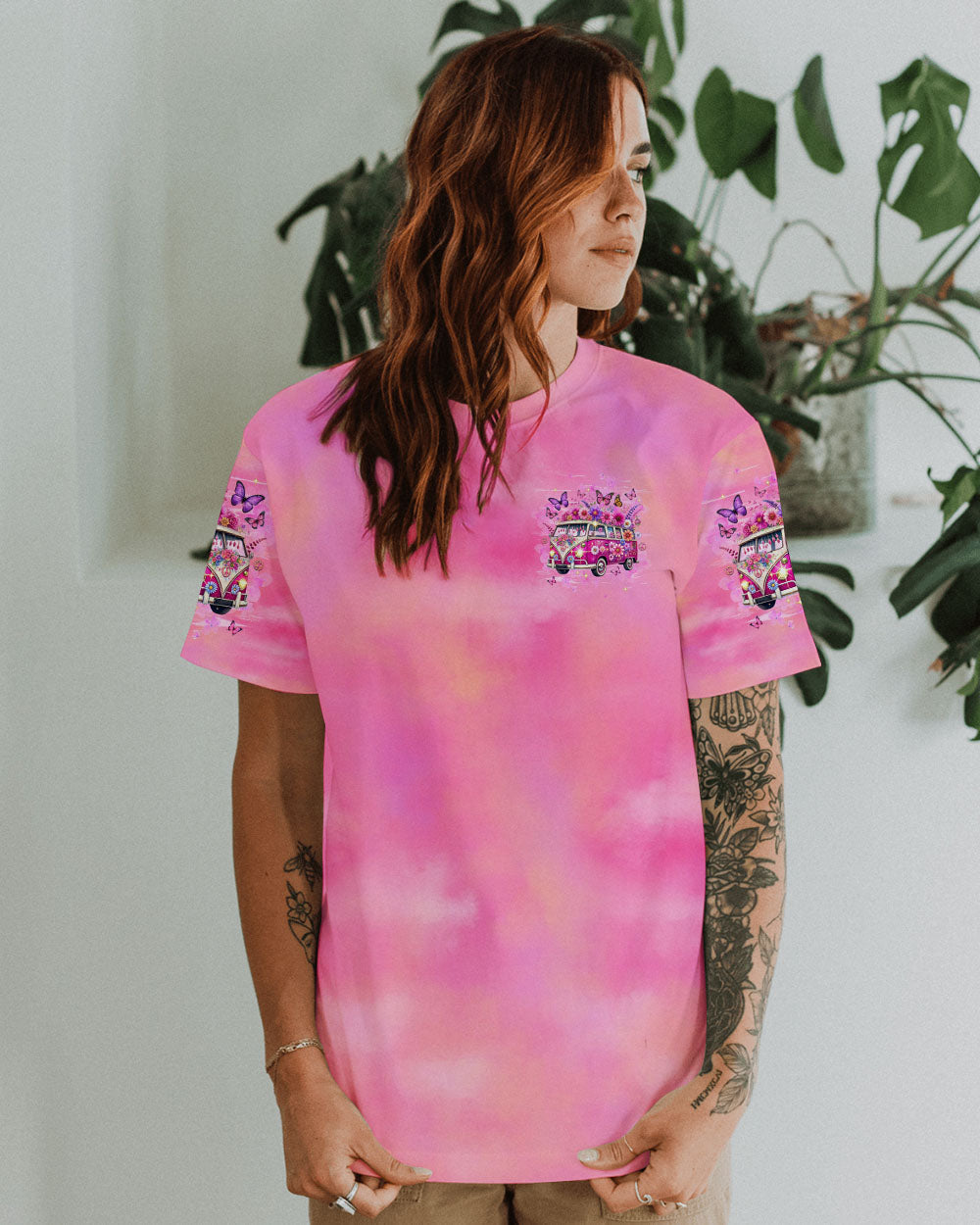 Older Now But Im Still Running Against The Wind Pink Hippie Van AOP Shirts _10_ HKNJ6