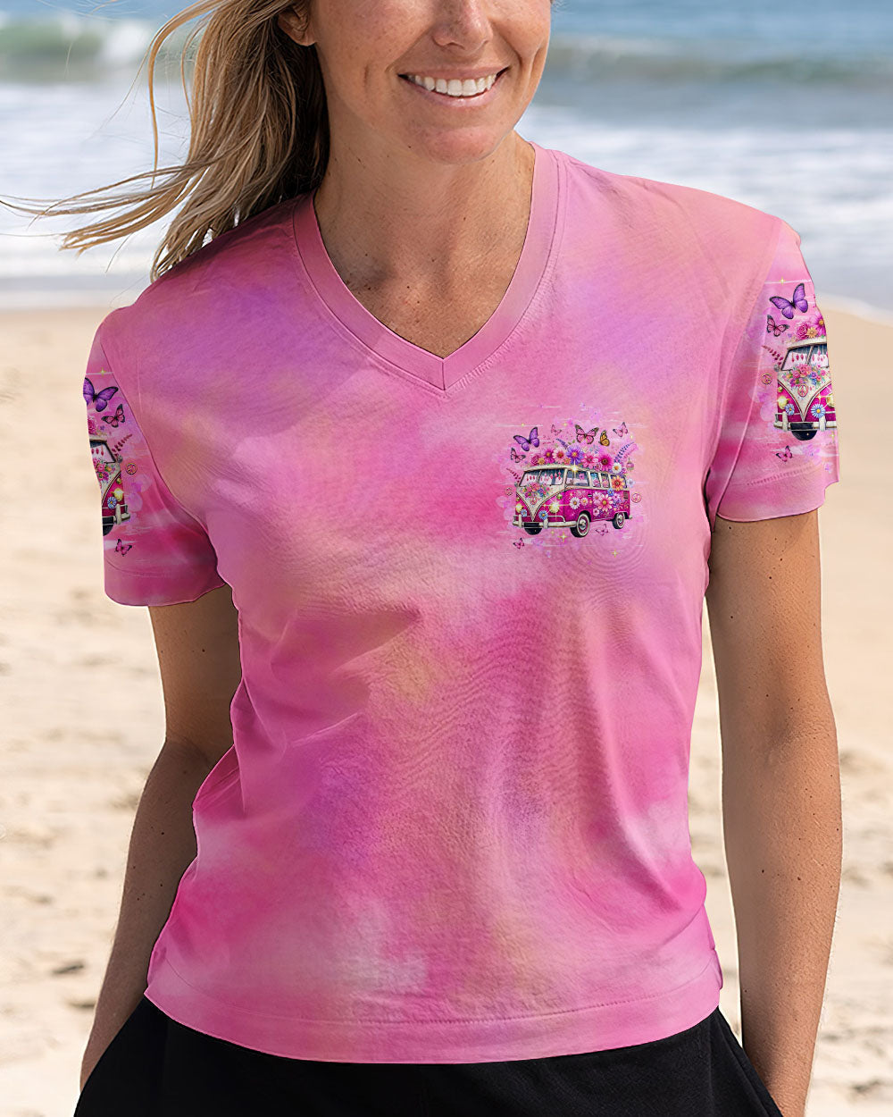 Older Now But Im Still Running Against The Wind Pink Hippie Van AOP Shirts _12_ Da3Ru