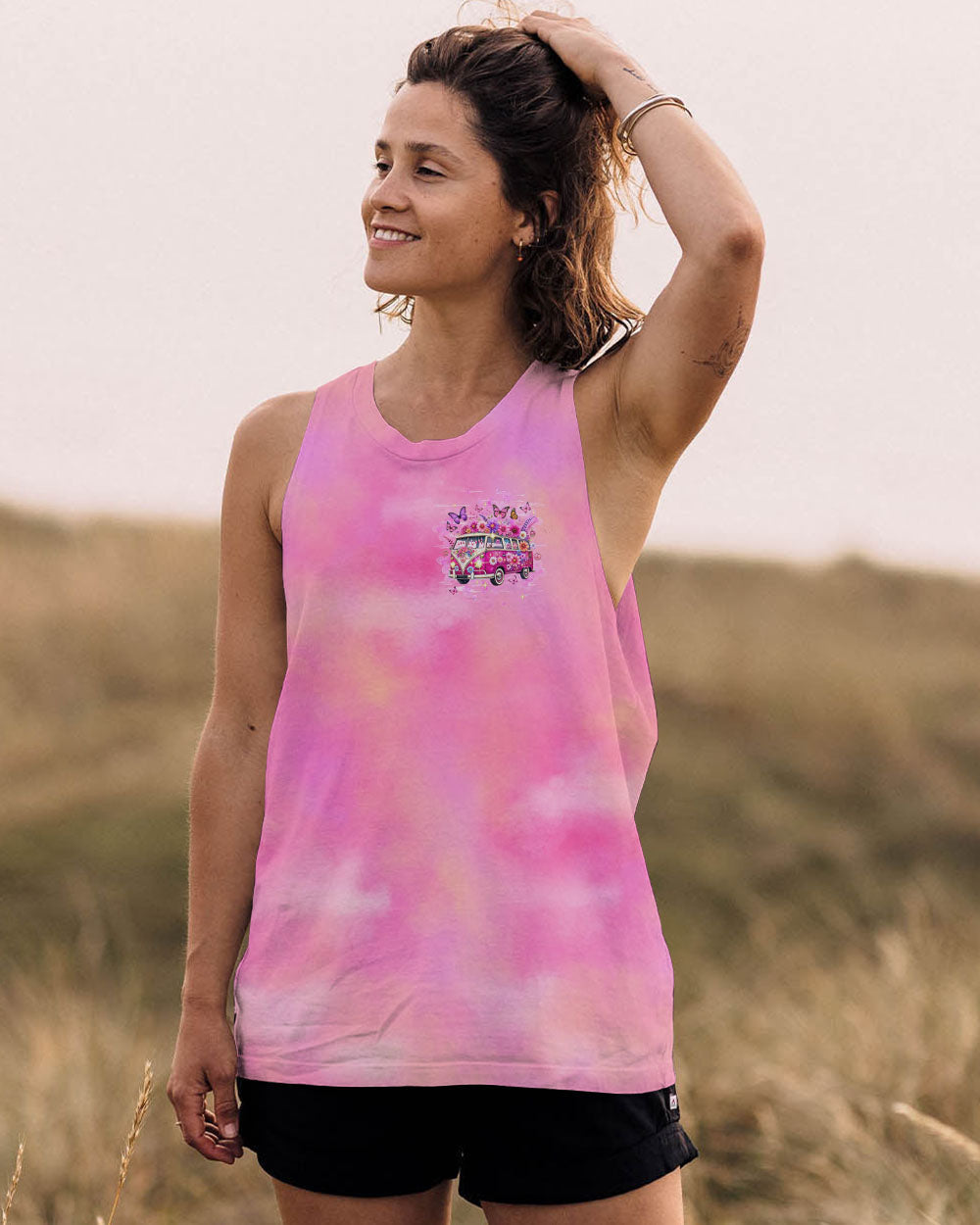 Older Now But Im Still Running Against The Wind Pink Hippie Van AOP Shirts _6_ 9Vfw3