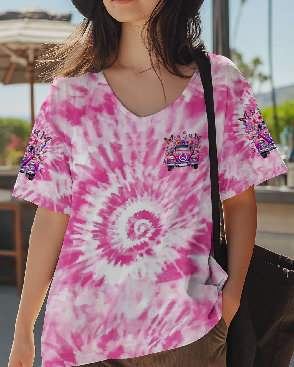 Older Now But Im Still Running Against The Wind Pink Tie Dye Hippie Car AOP Shirts _11_ MAKvi