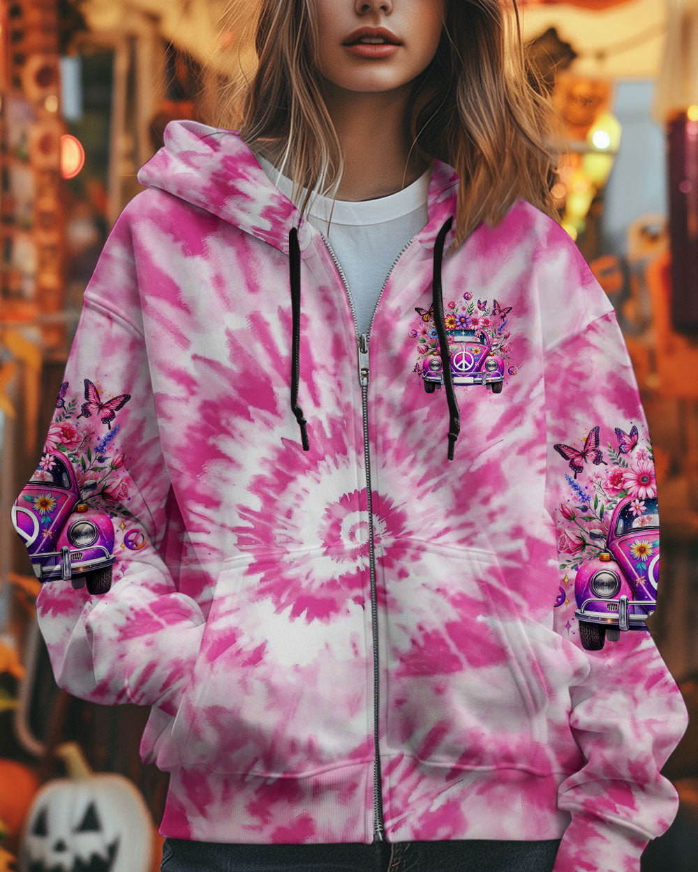 Older Now But Im Still Running Against The Wind Pink Tie Dye Hippie Car AOP Shirts _4_ vjYP9