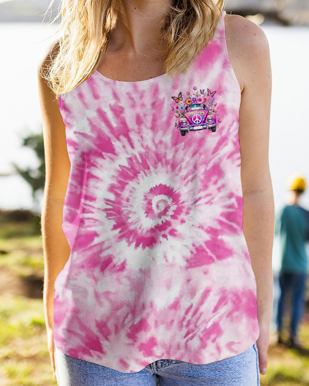 Older Now But Im Still Running Against The Wind Pink Tie Dye Hippie Car AOP Shirts _6_ r19Th