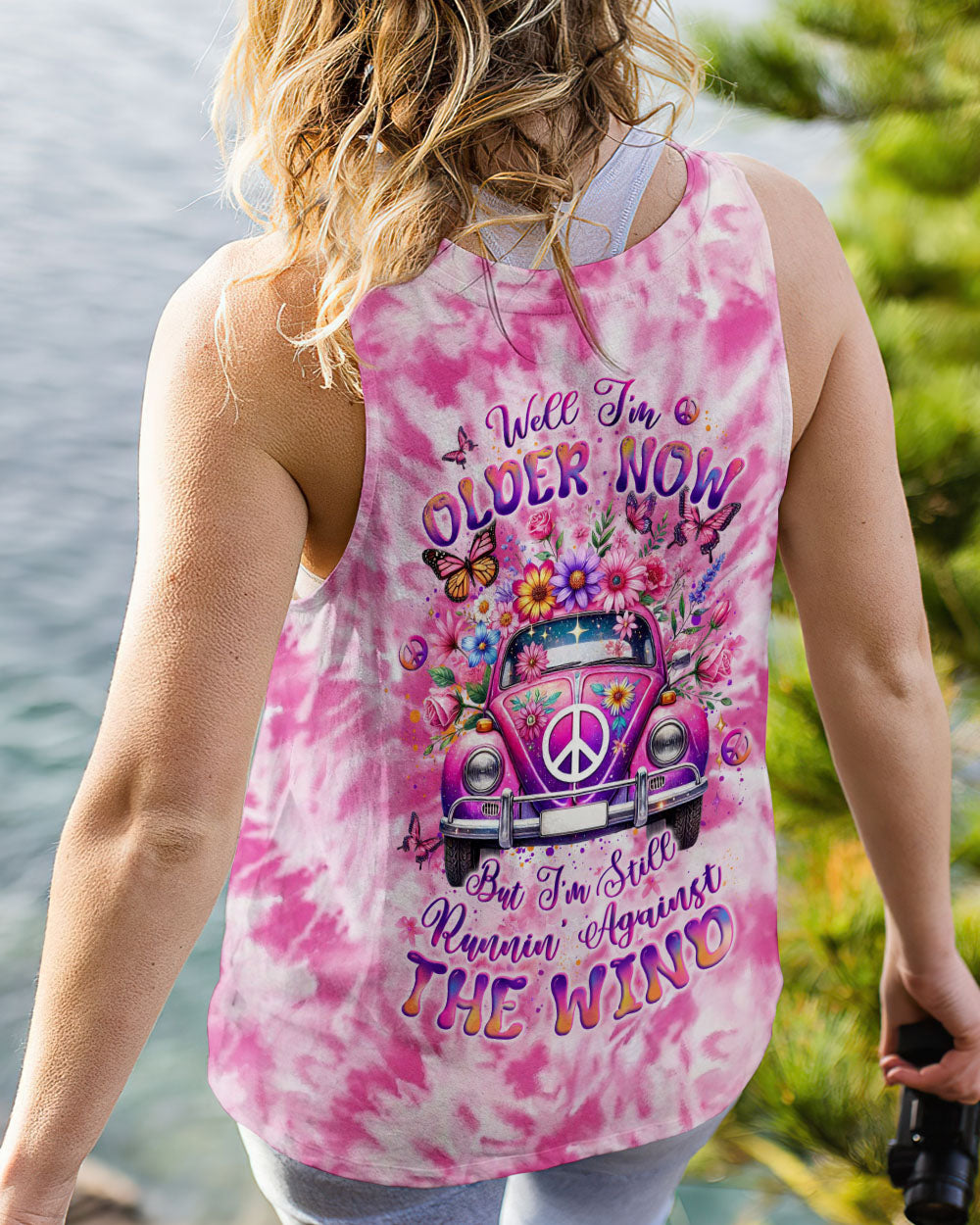 Older Now But Im Still Running Against The Wind Pink Tie Dye Hippie Car AOP Shirts _7_ sorva