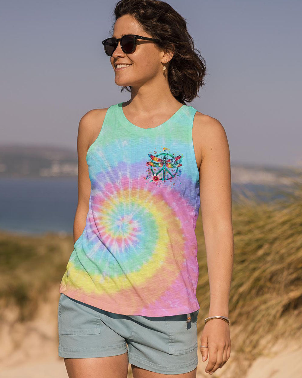 Older Now But Im Still Running Against The Wind Tie Dye Colorful Dragonfly AOP Shirts _13_ IbsJe