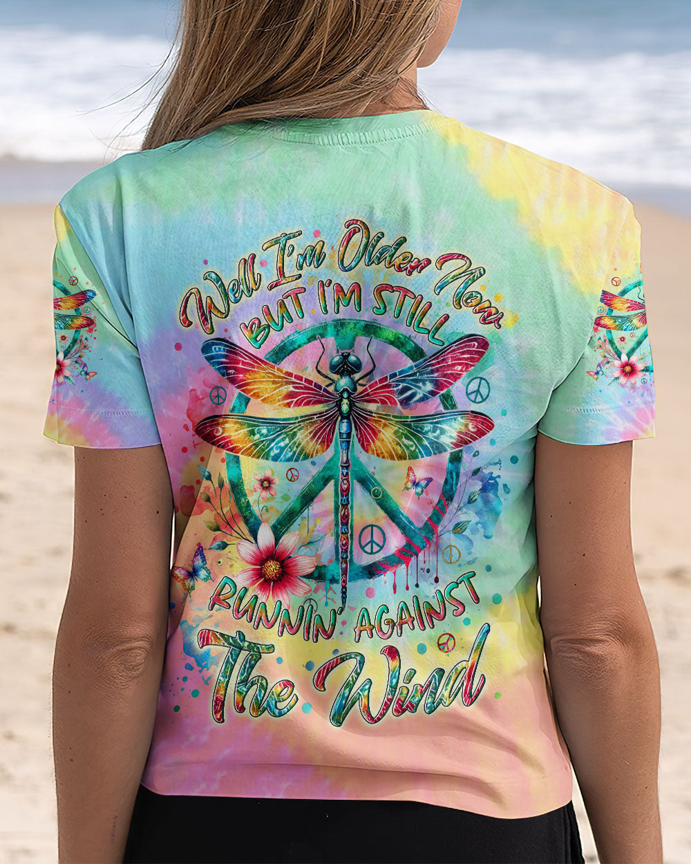 Older Now But Im Still Running Against The Wind Tie Dye Colorful Dragonfly AOP Shirts _6_ RGABU