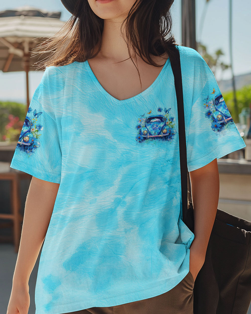 Older Now But Im Still Running Against The Wind Watercolor Blue VW Beetle AOP Shirts _11_ xFNyZ