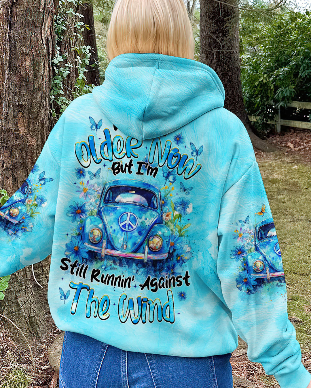 Older Now But Im Still Running Against The Wind Watercolor Blue VW Beetle AOP Shirts _8_ R4c9q