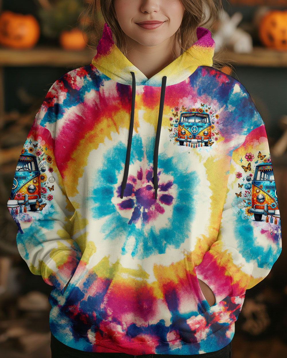 Older Now But Im Still Running Against the Wind Colorful Tie Dye Hippie Bus AOP Shirts _13_ GLUXp