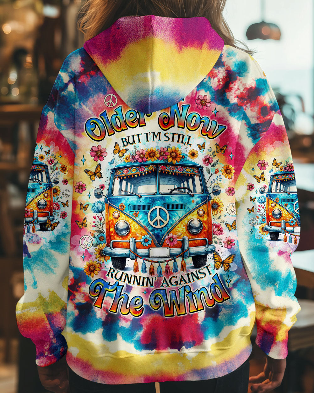 Older Now But Im Still Running Against the Wind Colorful Tie Dye Hippie Bus AOP Shirts _8_ 9iJ7n
