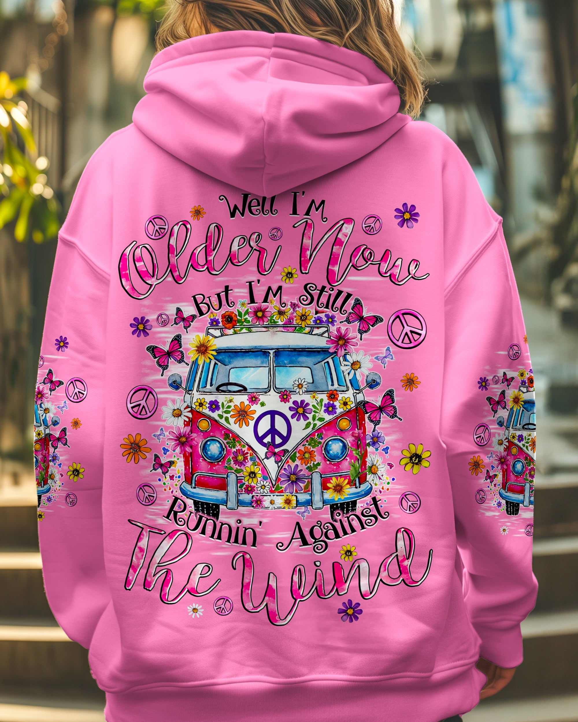 Older Now But Im Still Running Against the Wind Hippie Van Retro AOP Shirts _1_ Fc42T