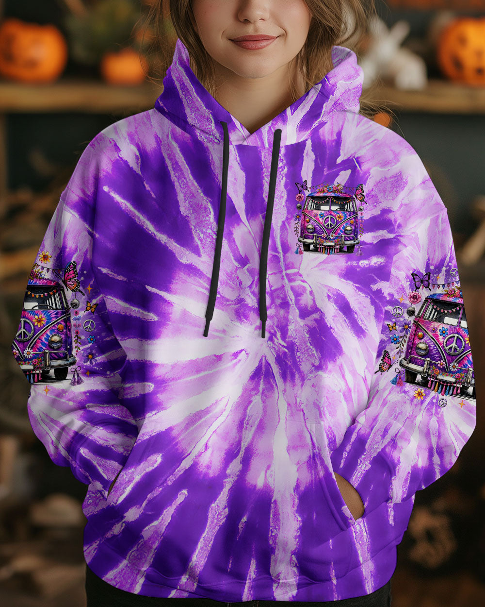 Older Now But Im Still Running Against the Wind Purple Tie Dye Hippie Van AOP Shirts _13_ eg50V