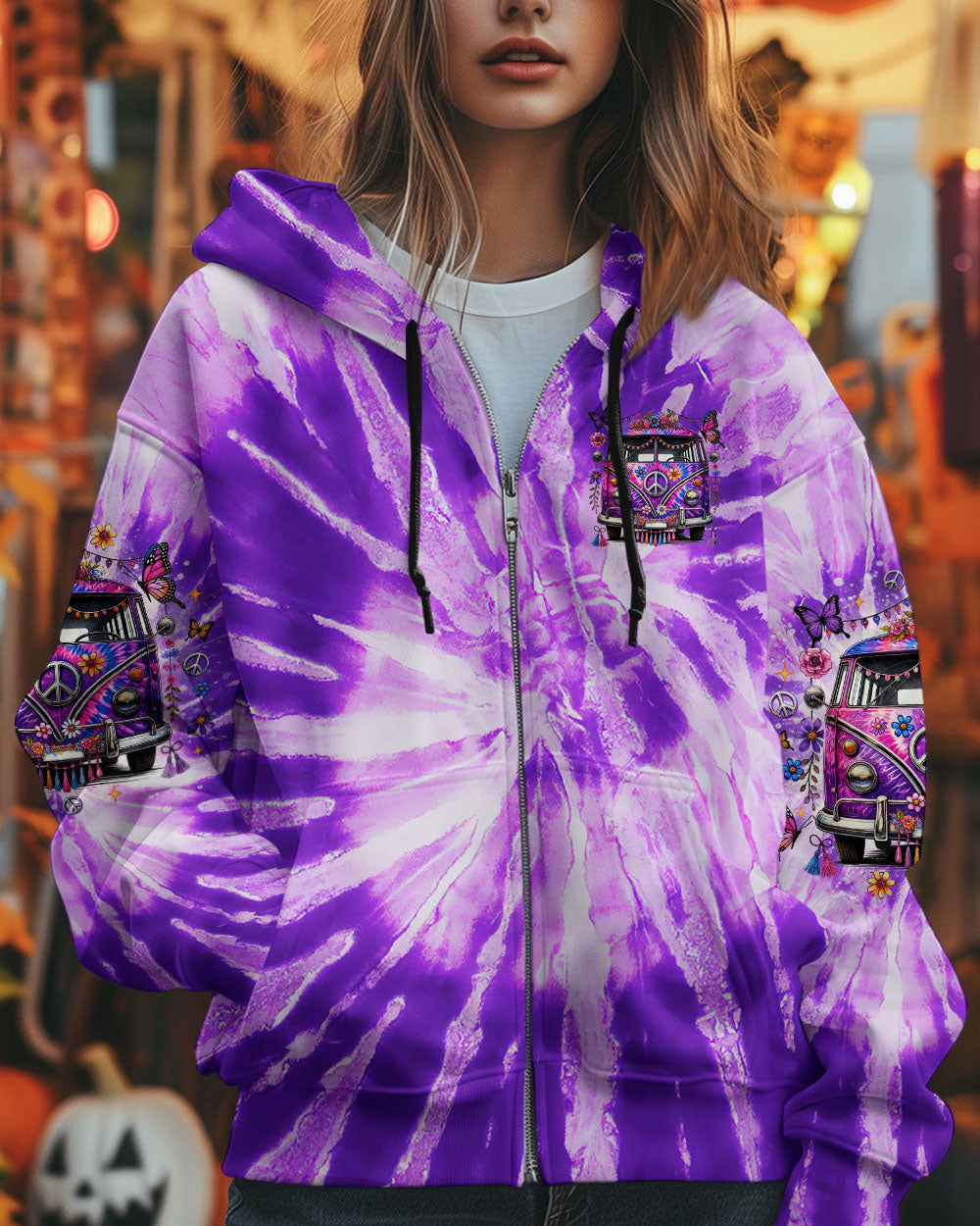 Older Now But Im Still Running Against the Wind Purple Tie Dye Hippie Van AOP Shirts _4_ ggYTF