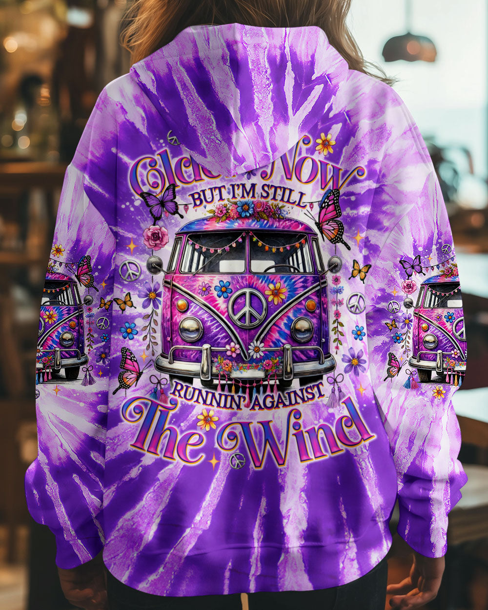 Older Now But Im Still Running Against the Wind Purple Tie Dye Hippie Van AOP Shirts _8_ 5dFhv