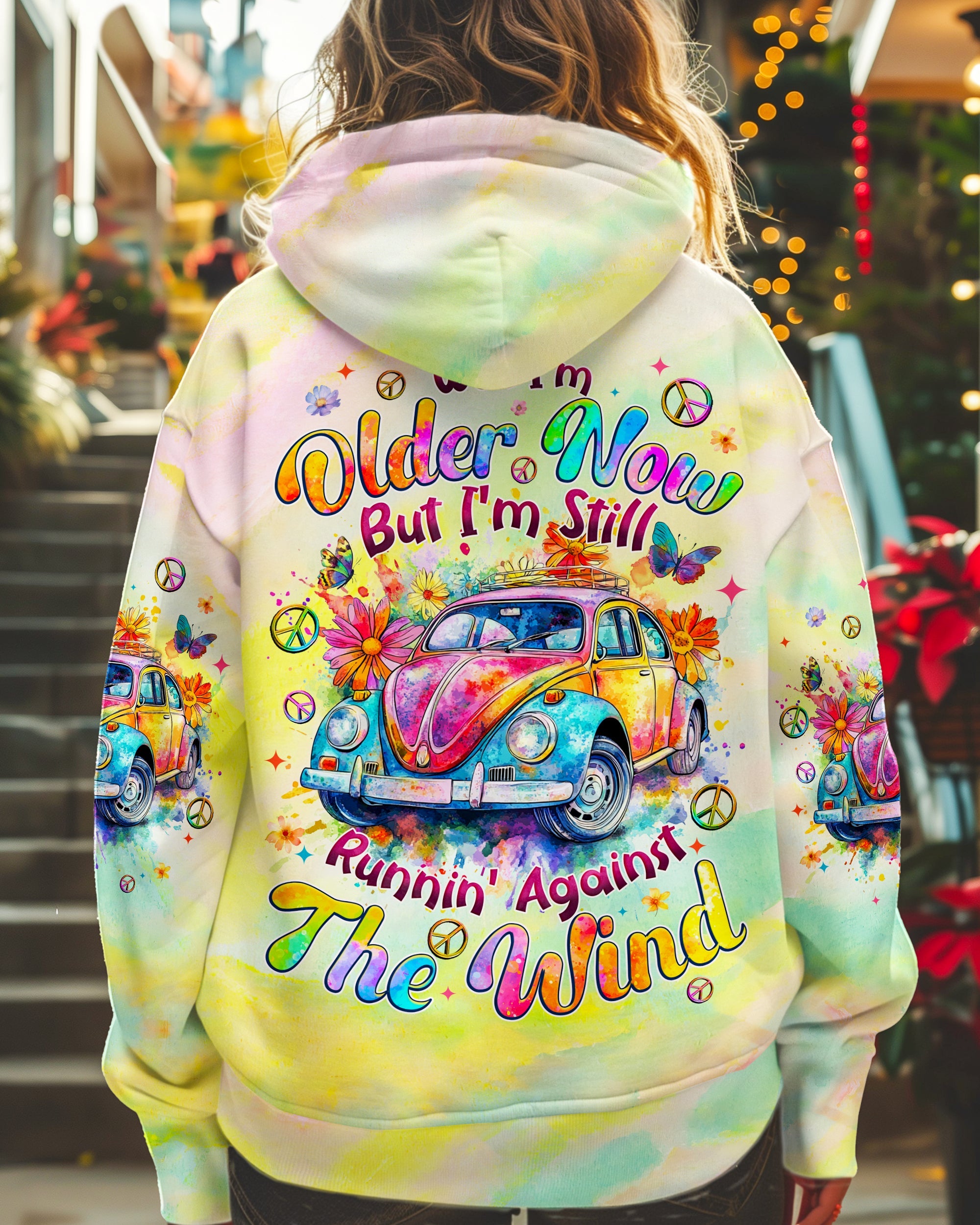 Older Now But Im Still Running Against the Wind Retro VW Beetle Tie Dye AOP Shirts _1_ 0qRJ8