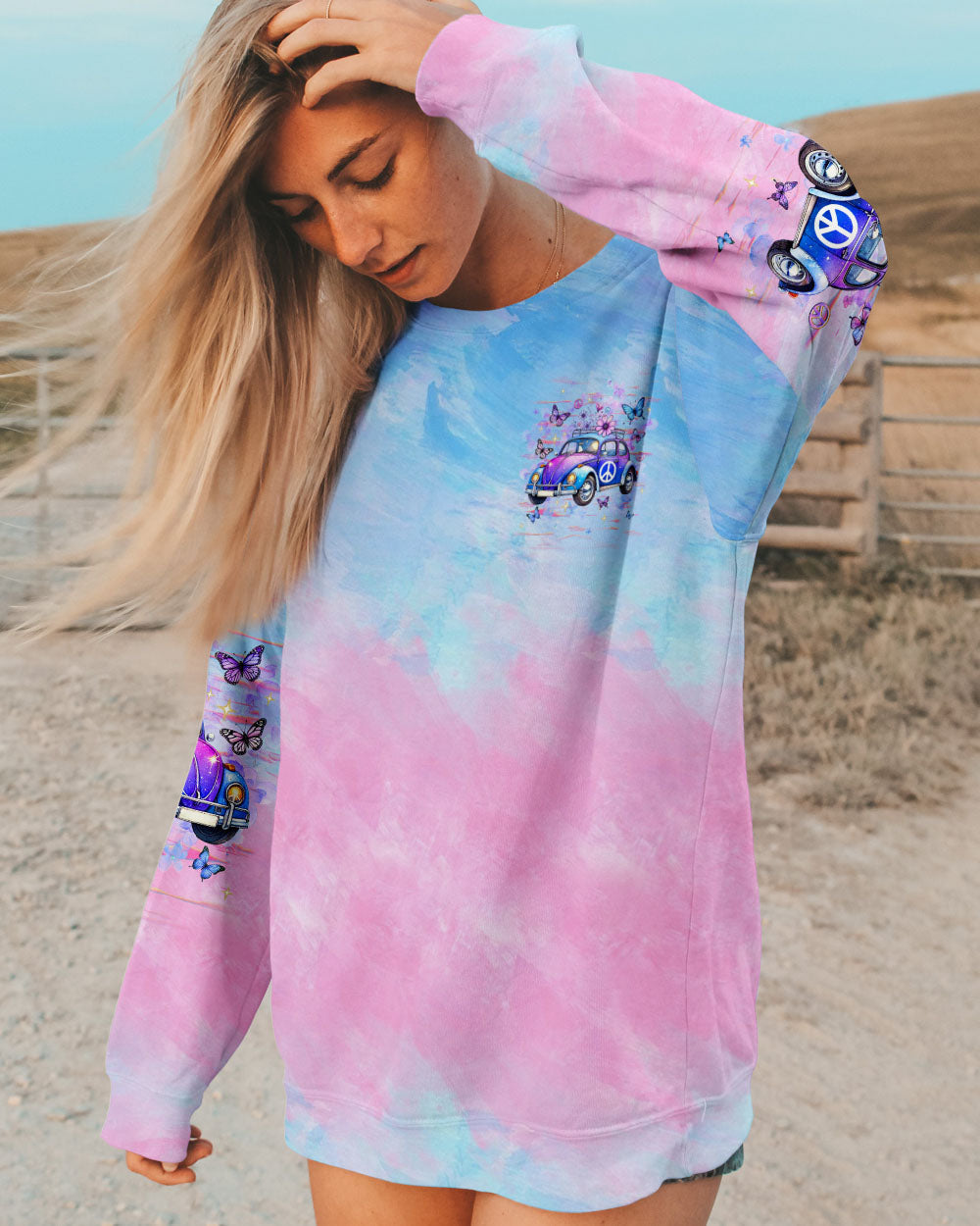 Older Now But Im Still Running Against the Wind Tie Dye Hippie Car AOP Shirts _2_ qtuGm