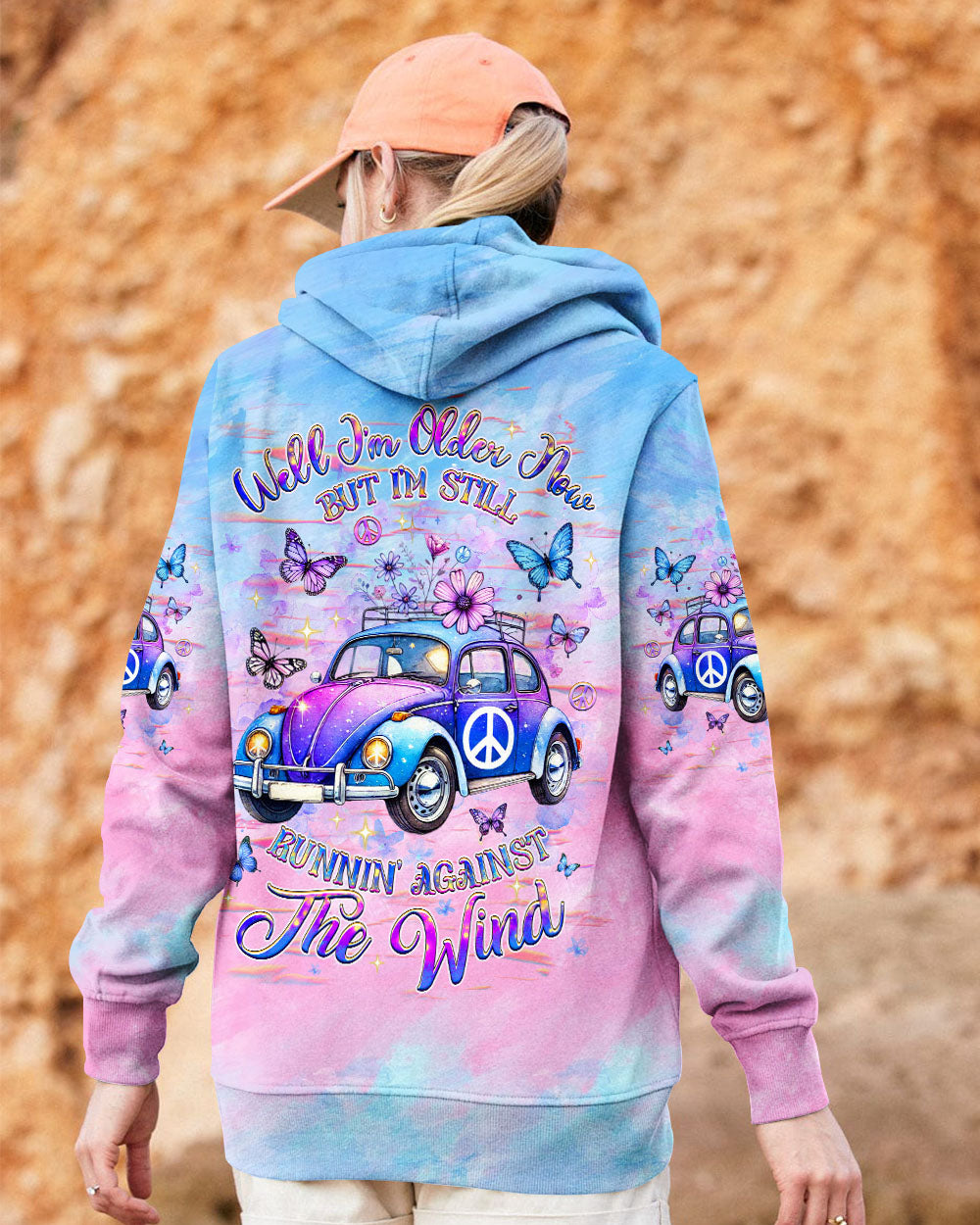 Older Now But Im Still Running Against the Wind Tie Dye Hippie Car AOP Shirts _5_ ILEd9