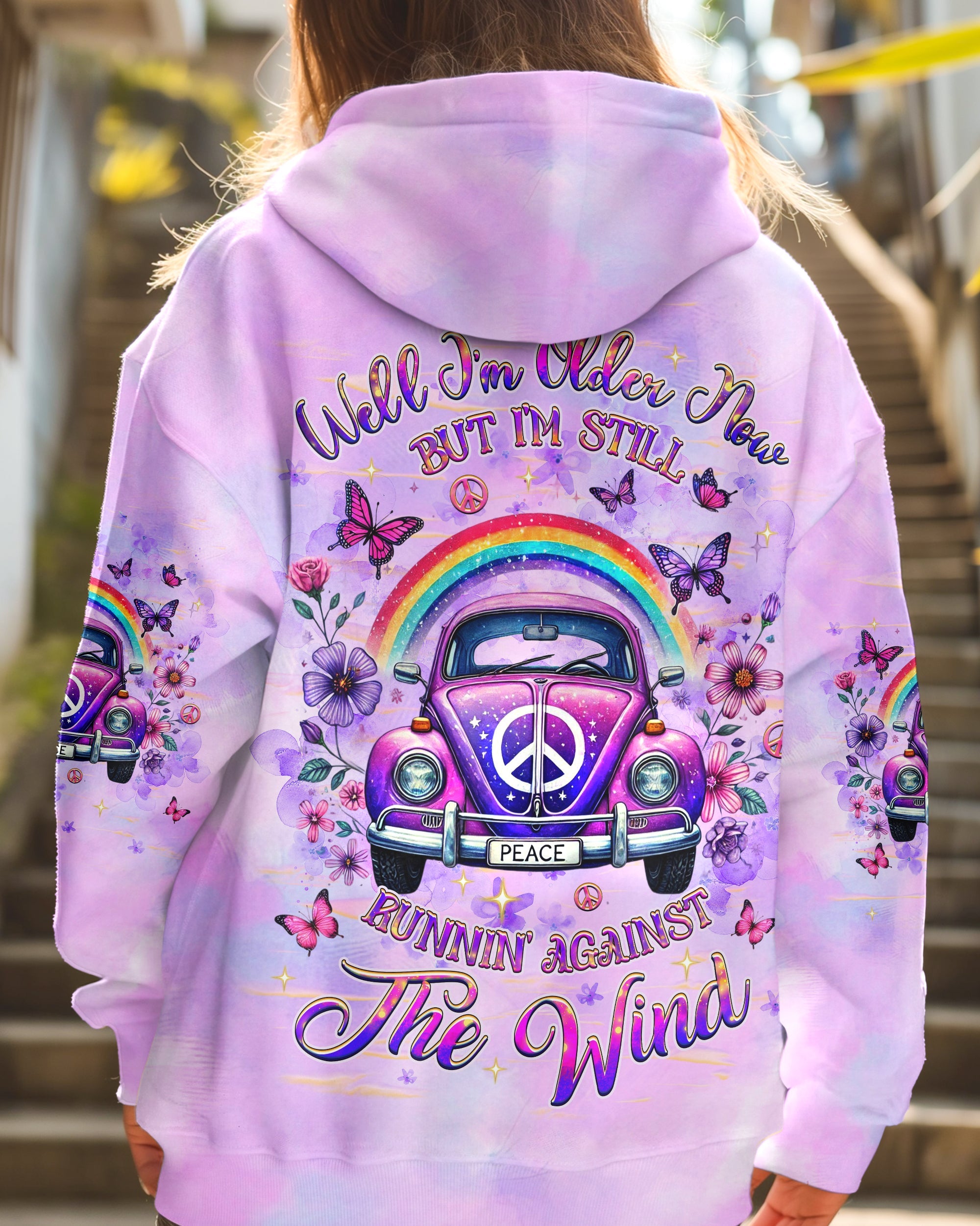 Older Now But Im Still Running Against the Wind Tie Dye Peace VW Bug AOP Shirts _1_ FTtuL