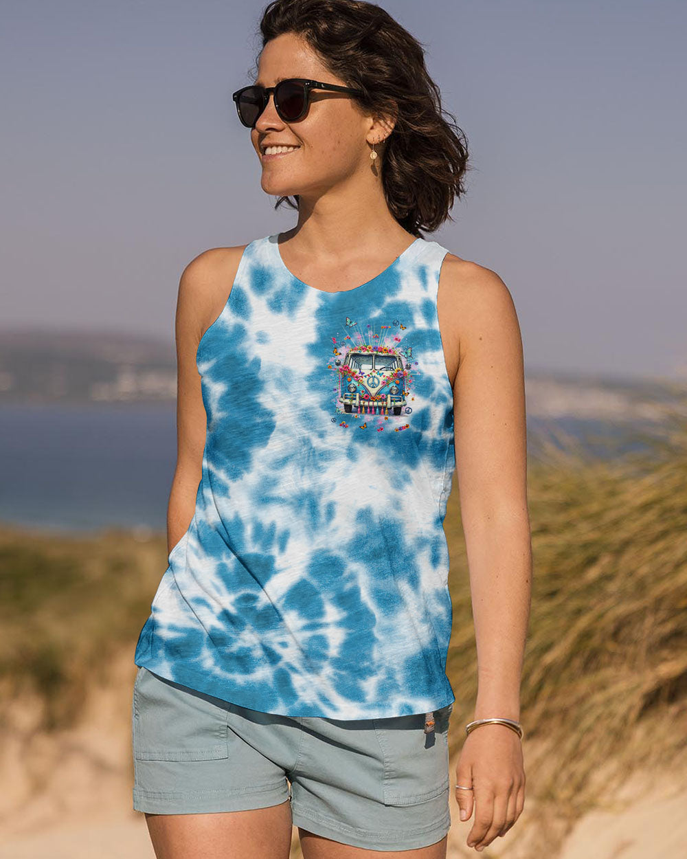 Older Now But Im Still Running Against the Wind Tie Dye VW Bus Retro Hippie AOP Shirts _10_ g6Wqb