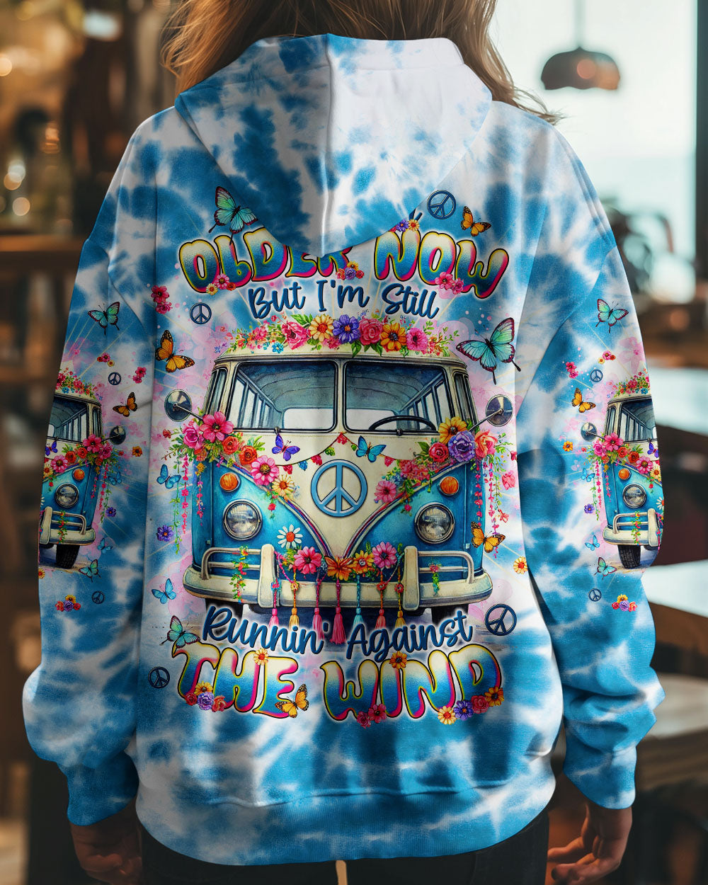 Older Now But Im Still Running Against the Wind Tie Dye VW Bus Retro Hippie AOP Shirts _12_ Mtg9y