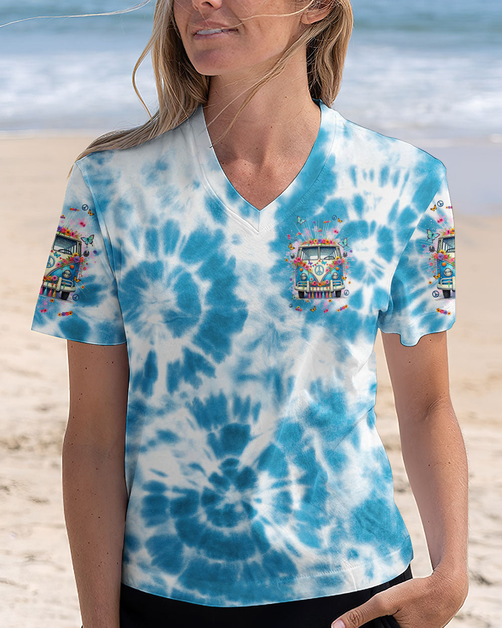 Older Now But Im Still Running Against the Wind Tie Dye VW Bus Retro Hippie AOP Shirts _2_ j8sFW
