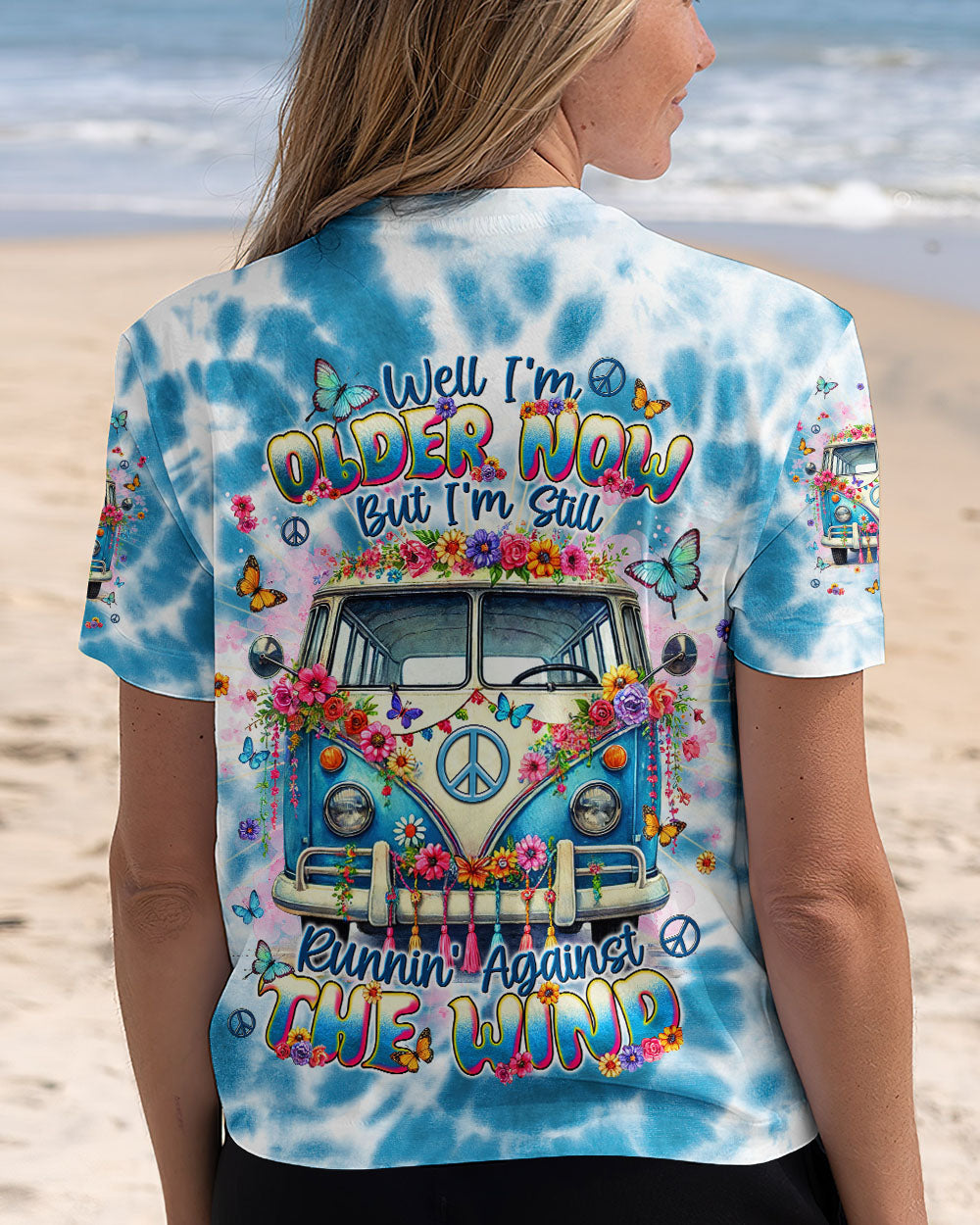 Older Now But Im Still Running Against the Wind Tie Dye VW Bus Retro Hippie AOP Shirts _3_ ZaoAj
