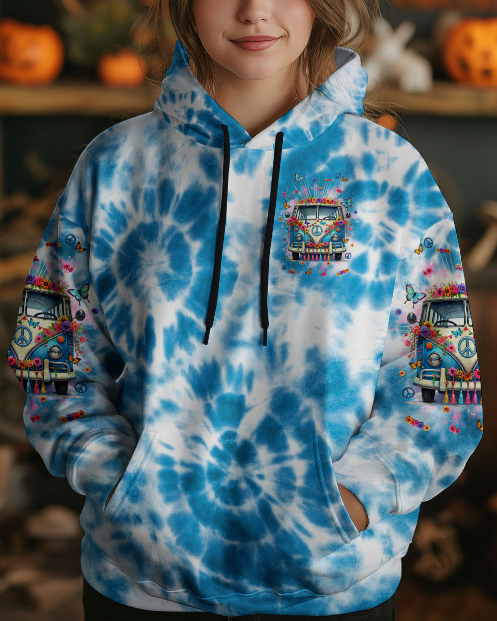 Older Now But Im Still Running Against the Wind Tie Dye VW Bus Retro Hippie AOP Shirts _4_ 73Wzc