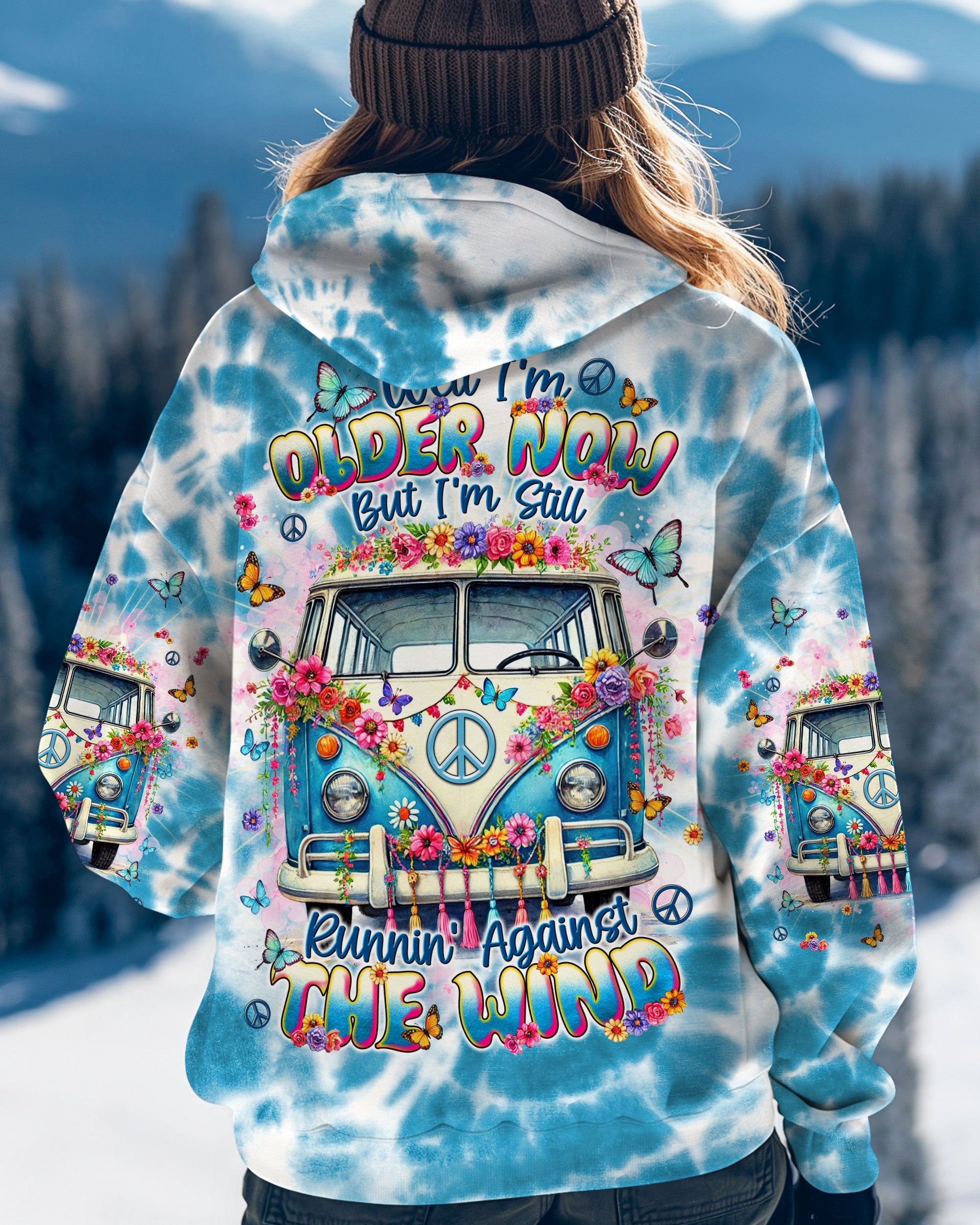 Older Now But Im Still Running Against the Wind Tie Dye VW Bus Retro Hippie AOP Shirts _5_ 68dKg