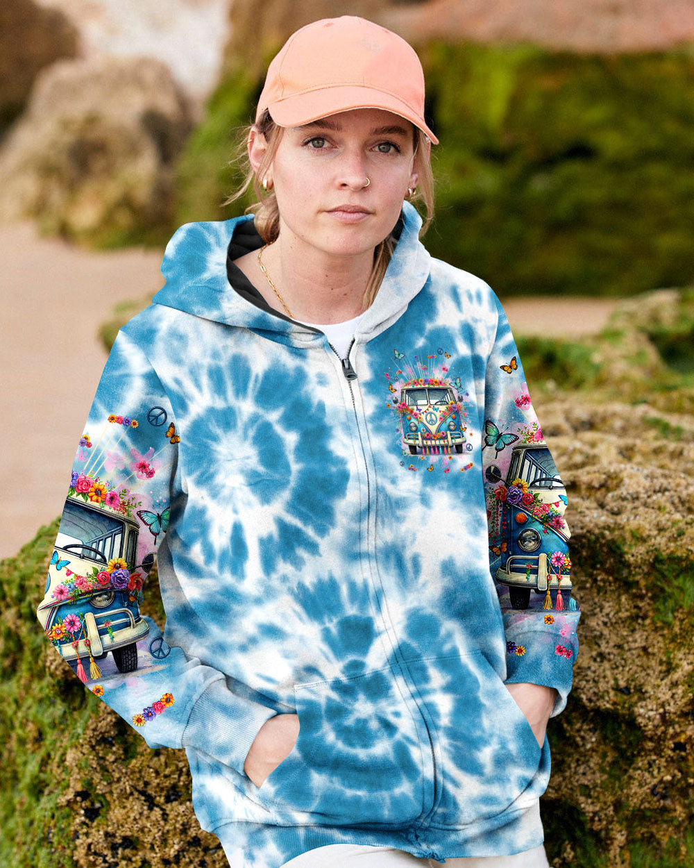 Older Now But Im Still Running Against the Wind Tie Dye VW Bus Retro Hippie AOP Shirts _8_ MQkFr