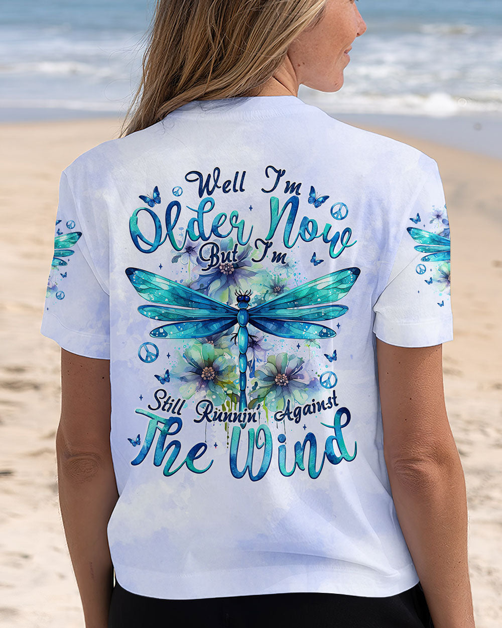 Older Now But Still Runnin Against the Wind Blue Dragonfly Floral AOP Shirts _13_ 3nxYW