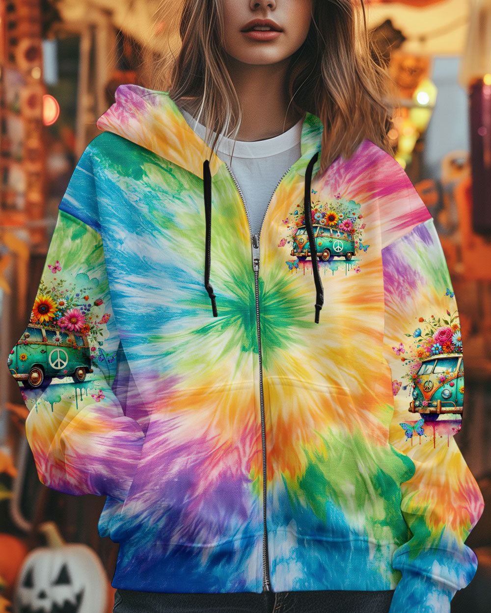 Older Now But Still Runnin Against the Wind Tie Dye Hippie Van AOP Shirts _10_ bsBin