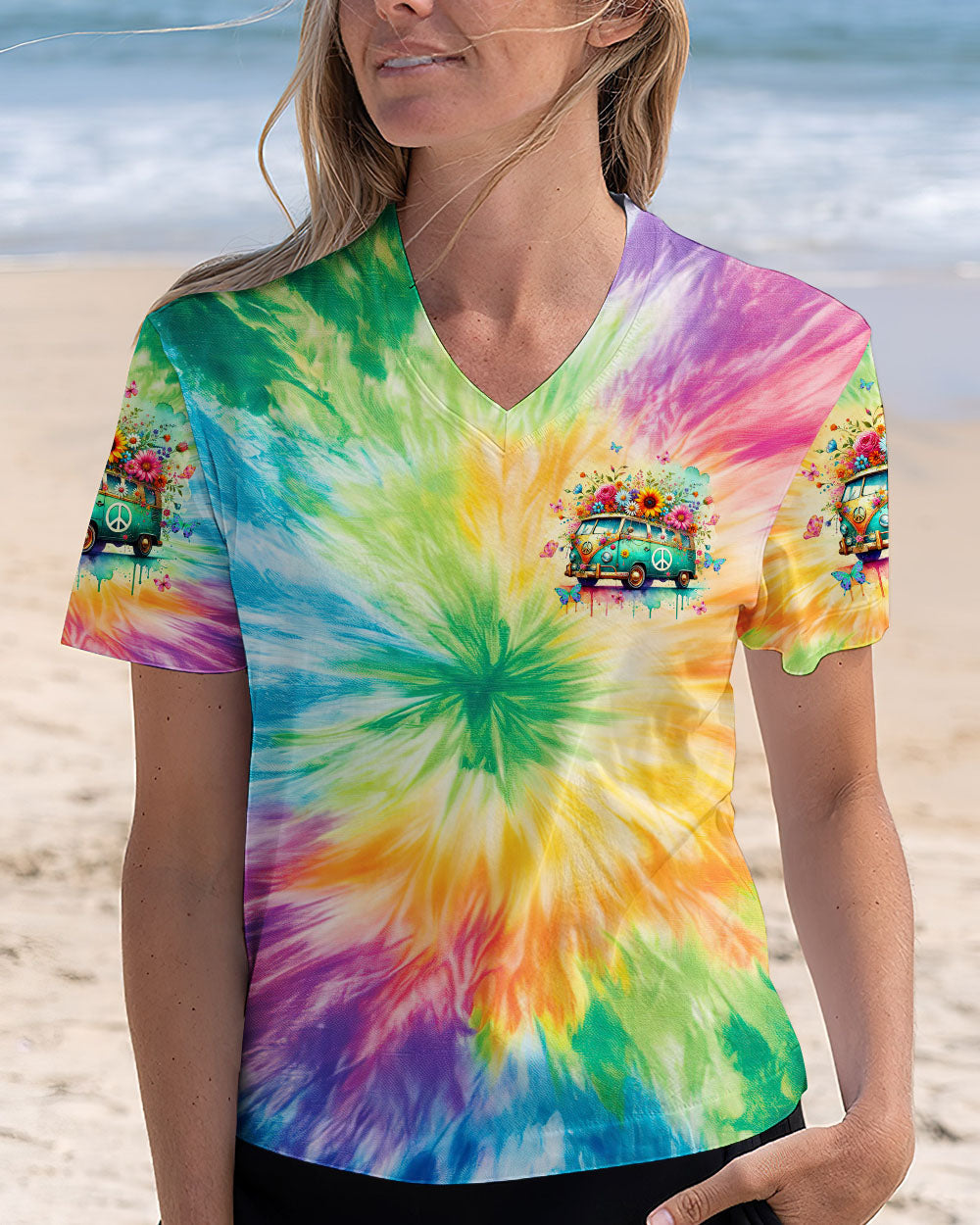 Older Now But Still Runnin Against the Wind Tie Dye Hippie Van AOP Shirts _4_ AOYsH