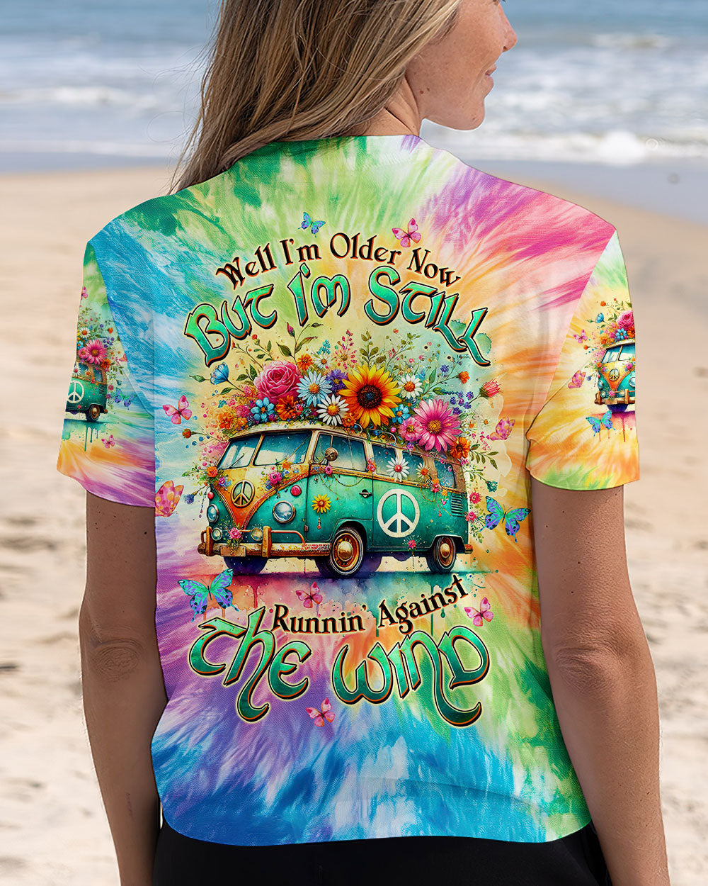 Older Now But Still Runnin Against the Wind Tie Dye Hippie Van AOP Shirts _5_ y1ewc