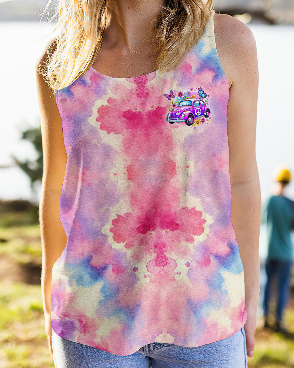 Older Now But Still Runnin Against the Wind Tie Dye Purple VW Bug AOP Shirts _12_ eW8QY