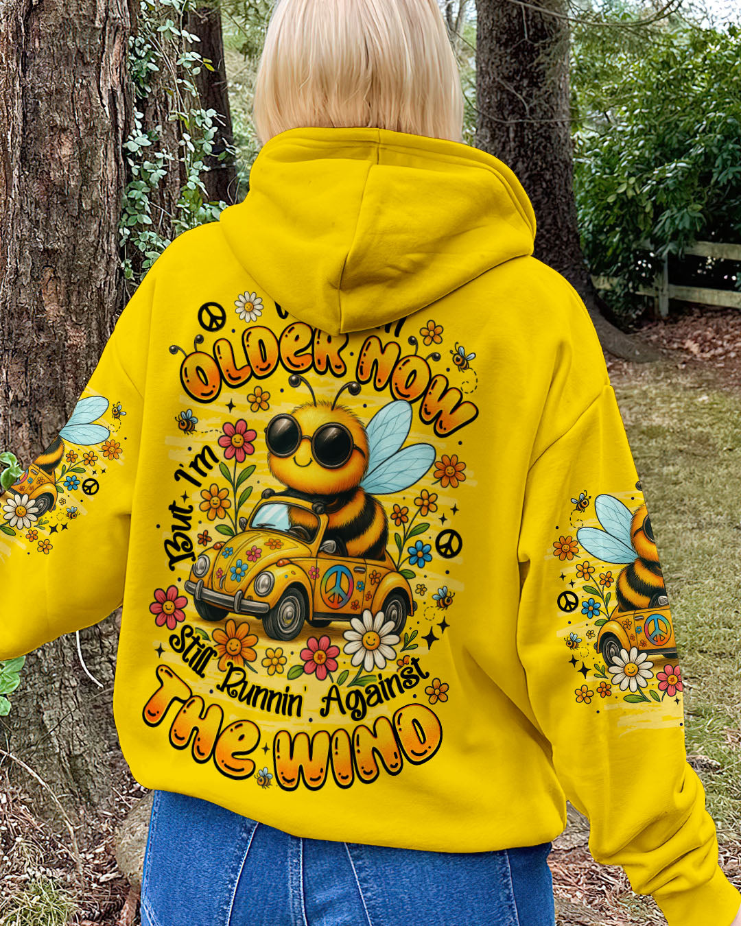 Older Now But Still Running Against The Wind Peace and Love Flower Power AOP Shirts _9_ 6ITzE