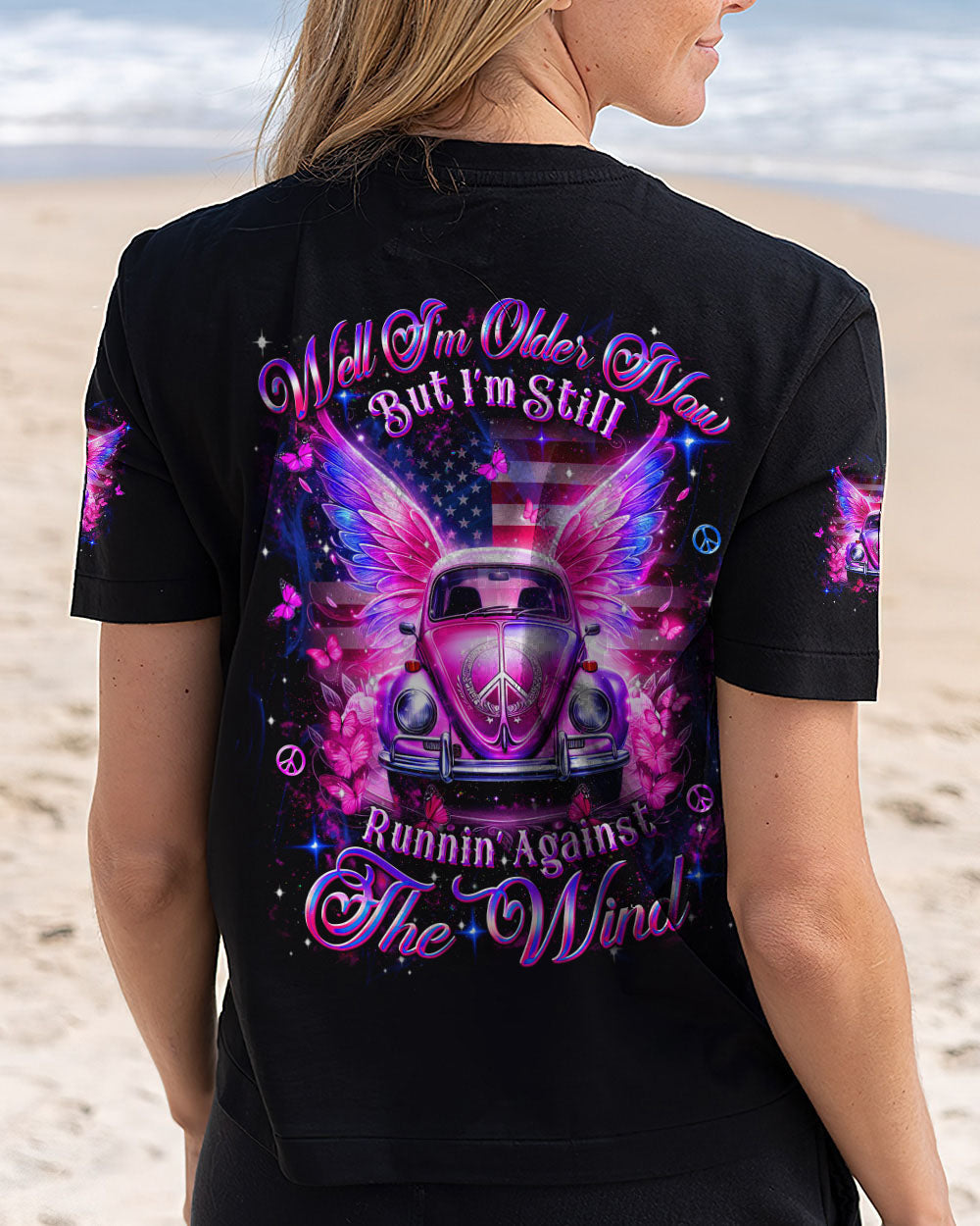 Older Now But Still Running Against The Wind Pink VW Bug with Wings AOP Shirts _12_ b6fev