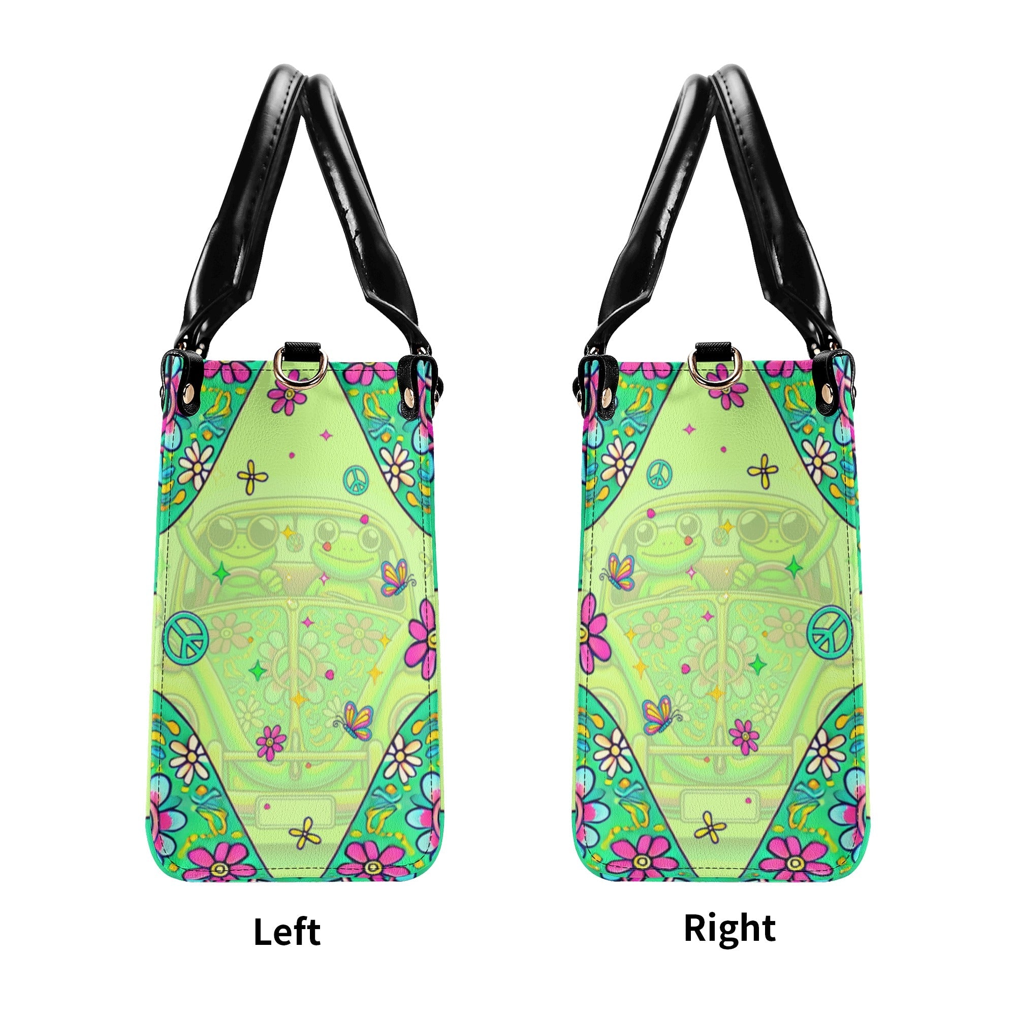 Older Now But Still Running Against The Wind Retro VW Couple Frog Hippie Leather Bag _5_ SZo0U