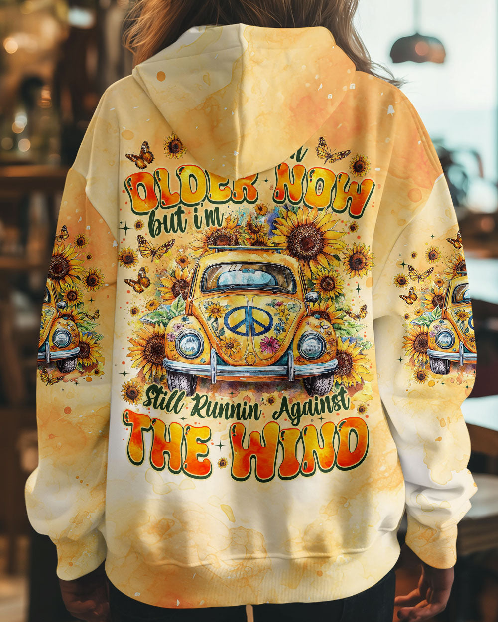 Older Now But Still Running Against The Wind Sunflower Tie Dye Vintage VW Bug AOP Shirts _12_ yz9Ej