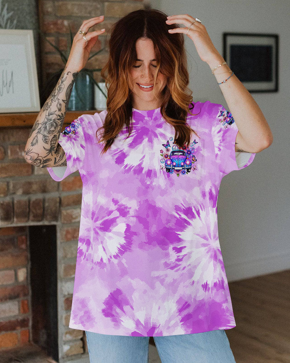 Older Now But Still Running Against The Wind Tie Dye Hippie VW Bug AOP Shirts _10_ GYKXU