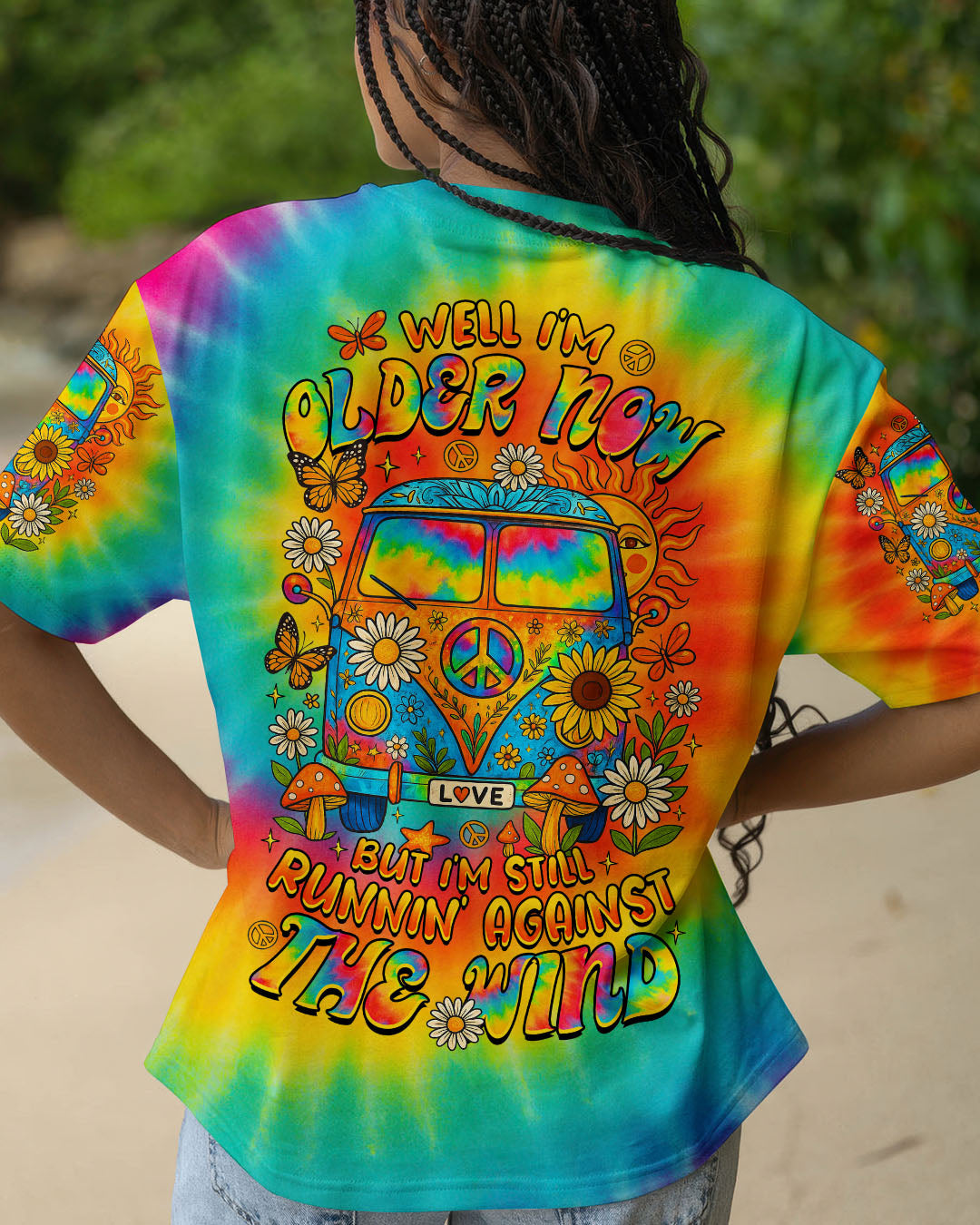 Older Now But Still Running Against The Wind Tie Dye VW Van Peace _26 Love Design AOP Shirts _12_ tjnDV