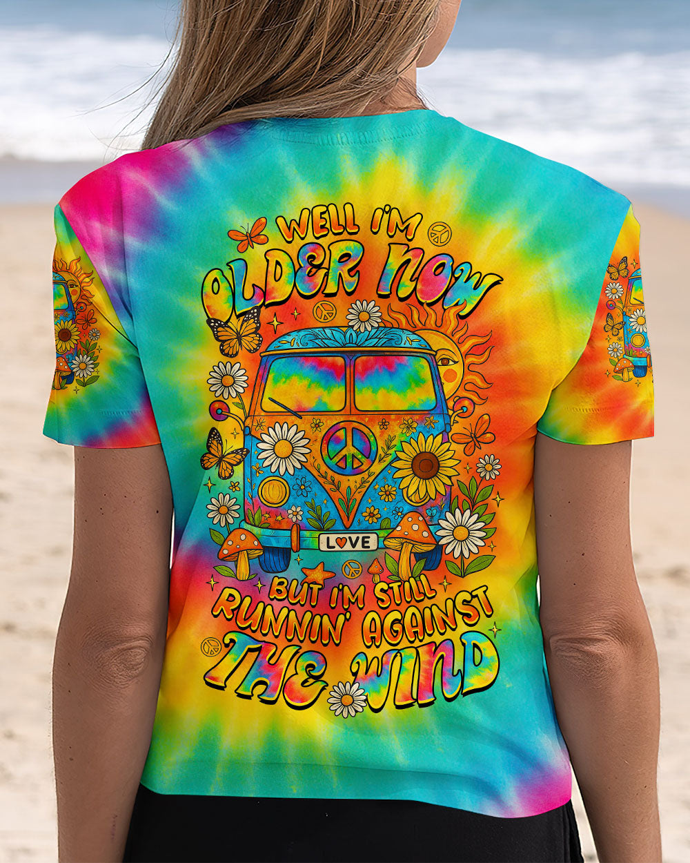 Older Now But Still Running Against The Wind Tie Dye VW Van Peace _26 Love Design AOP Shirts _3_ 7YdXZ