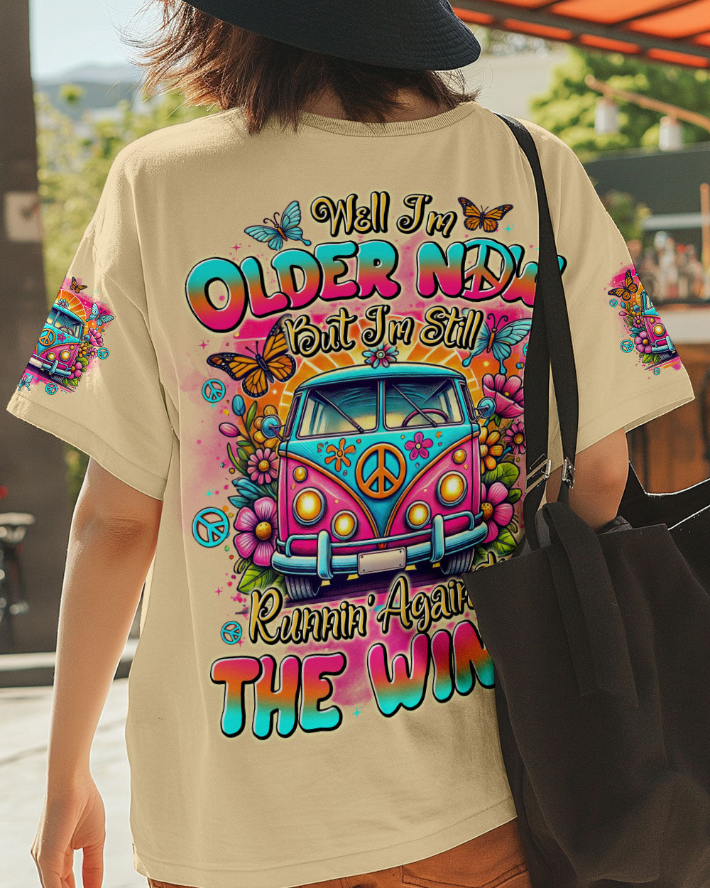 Older Now Runnin Against the Wind Retro Hippie Peace Van AOP Shirts _13_ 0Tn6F