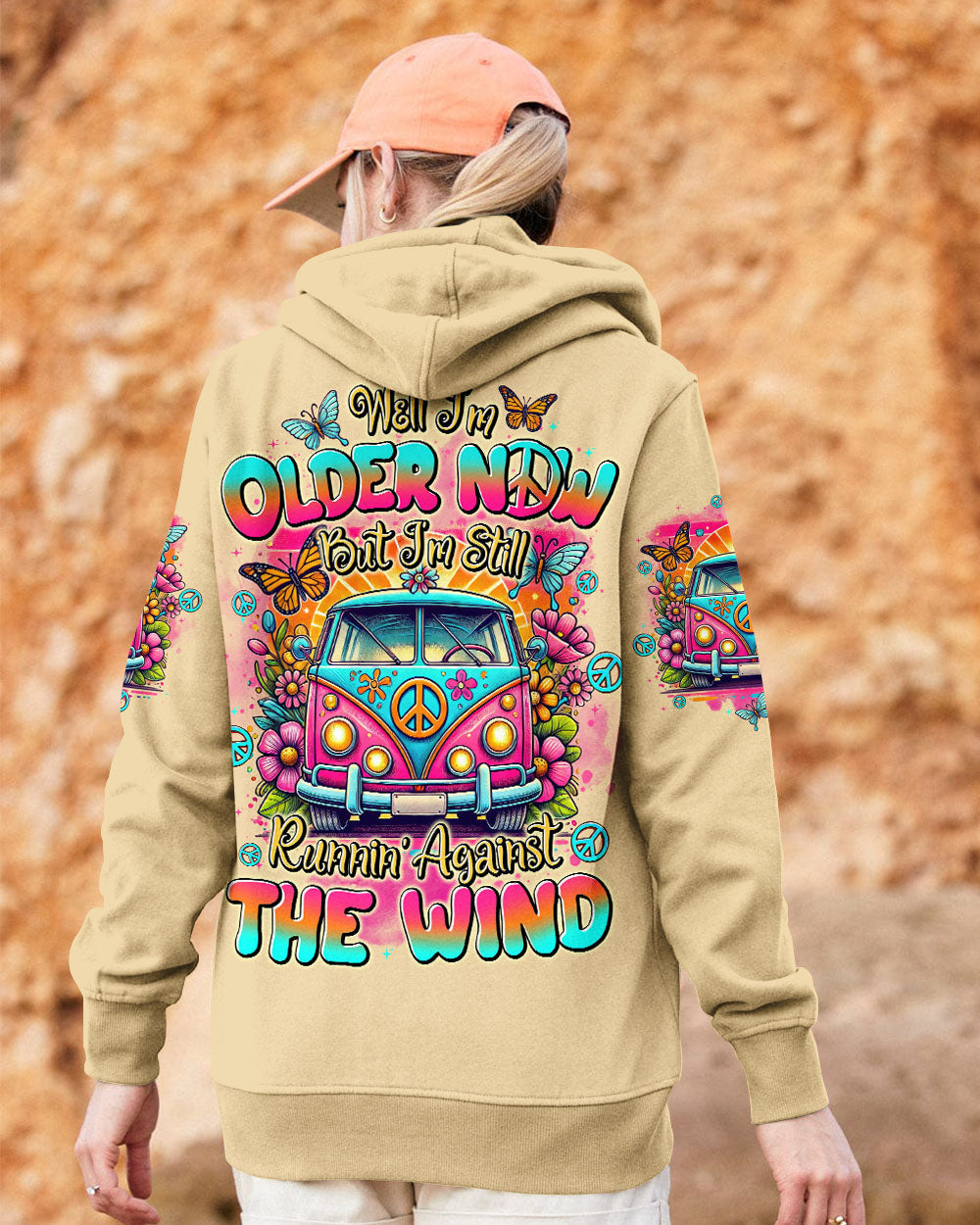 Older Now Runnin Against the Wind Retro Hippie Peace Van AOP Shirts _9_ 6PaQb