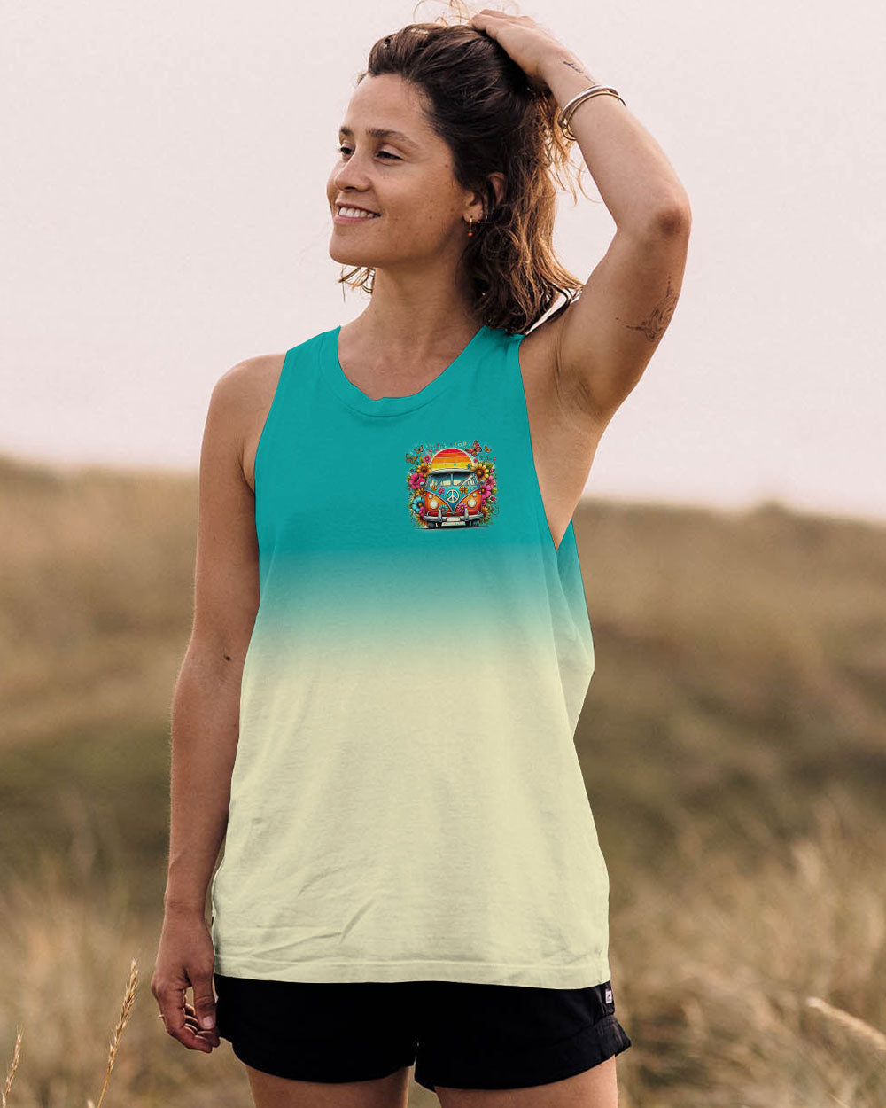 Older Now Runnin Against the Wind Retro Hippie Van Graphic AOP Shirts _13_ k5mX1