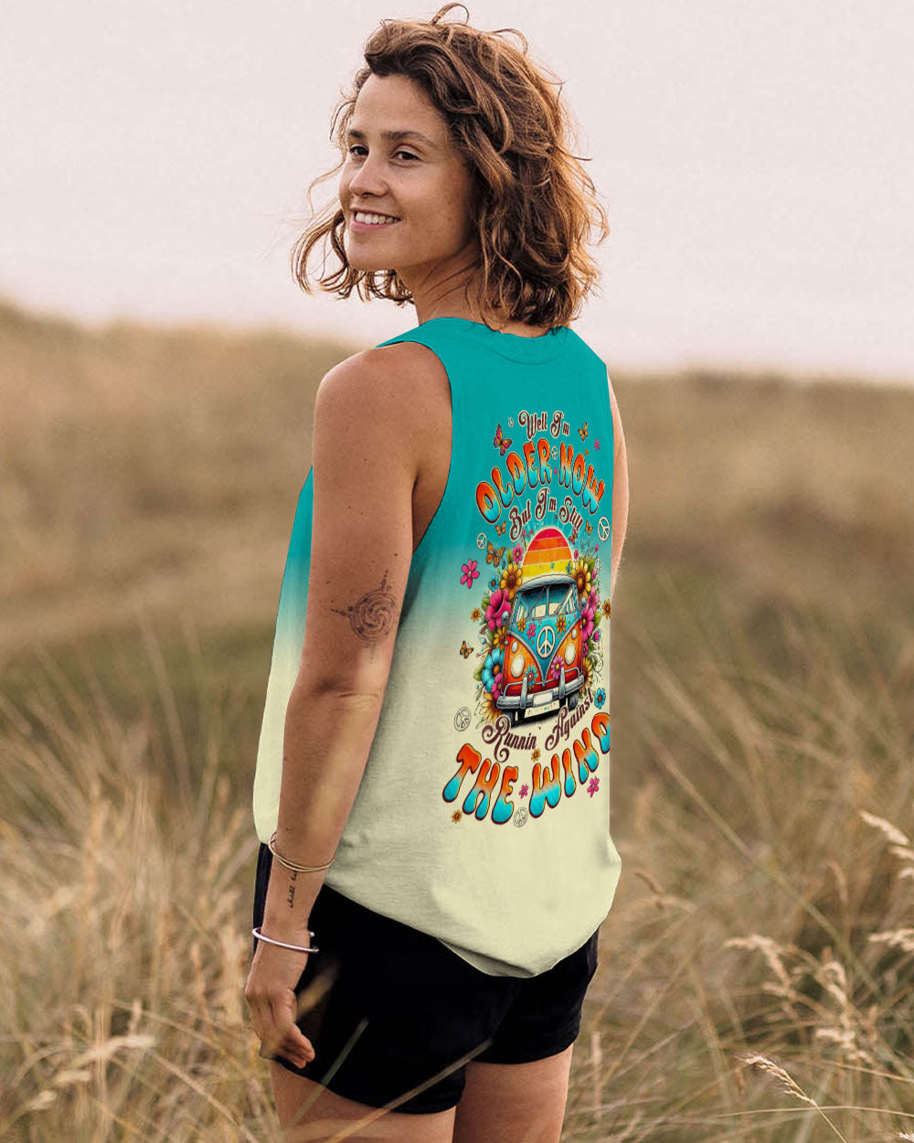 Older Now Runnin Against the Wind Retro Hippie Van Graphic AOP Shirts _14_ gCAvQ