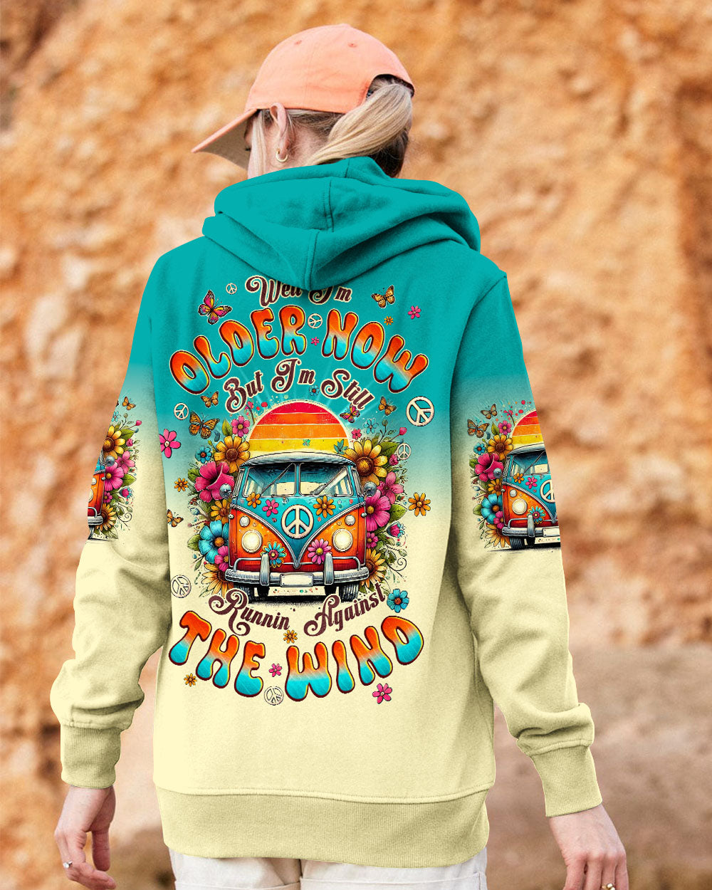 Older Now Runnin Against the Wind Retro Hippie Van Graphic AOP Shirts _2_ z7kF8