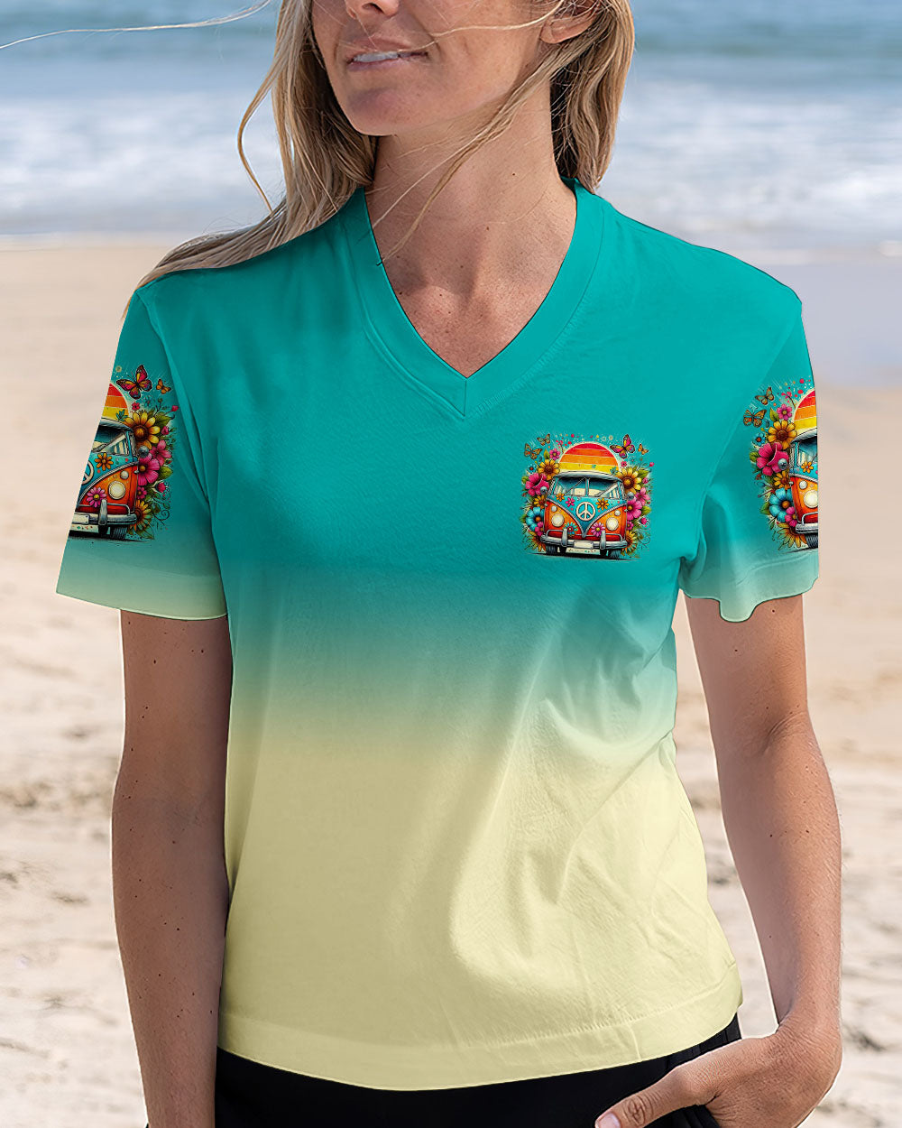 Older Now Runnin Against the Wind Retro Hippie Van Graphic AOP Shirts _5_ yVWnX