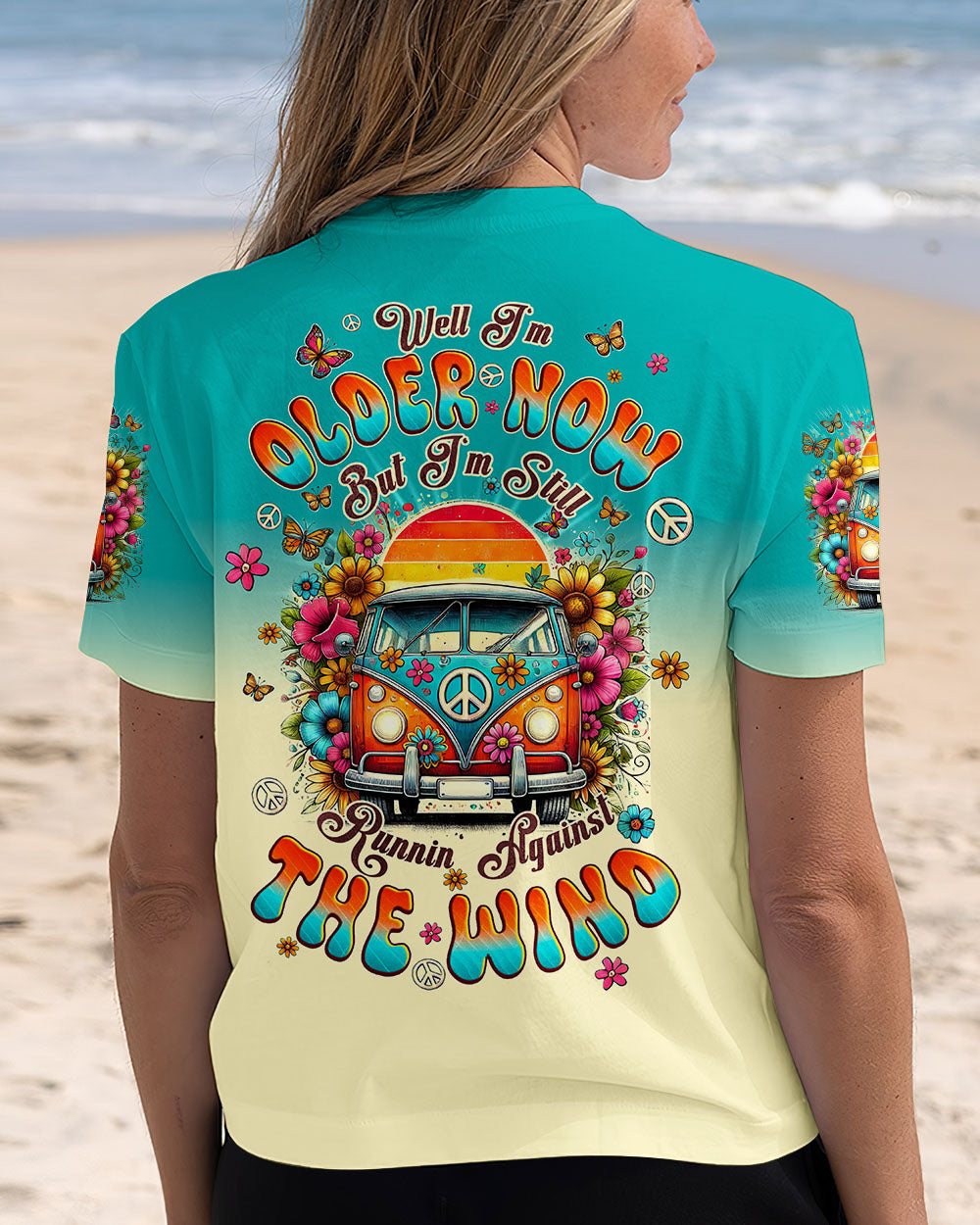 Older Now Runnin Against the Wind Retro Hippie Van Graphic AOP Shirts _6_ 2WXzN