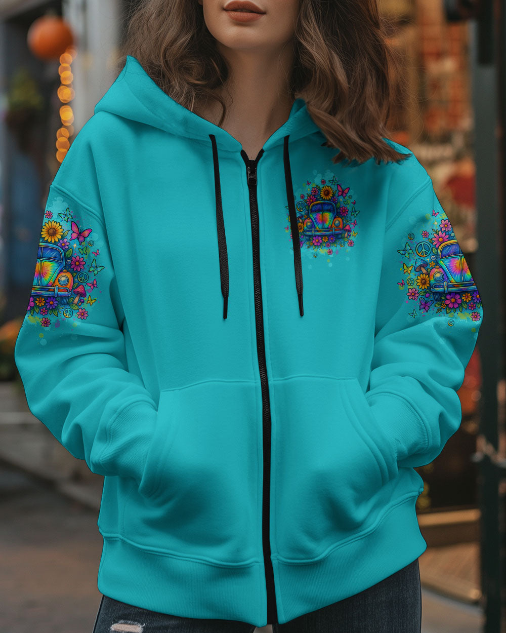 Older Now Runnin_E2_80_99 Against the Wind Psychedelic Tie Dye Car Graphic for Women AOP Shirts _10_ 7fuBU