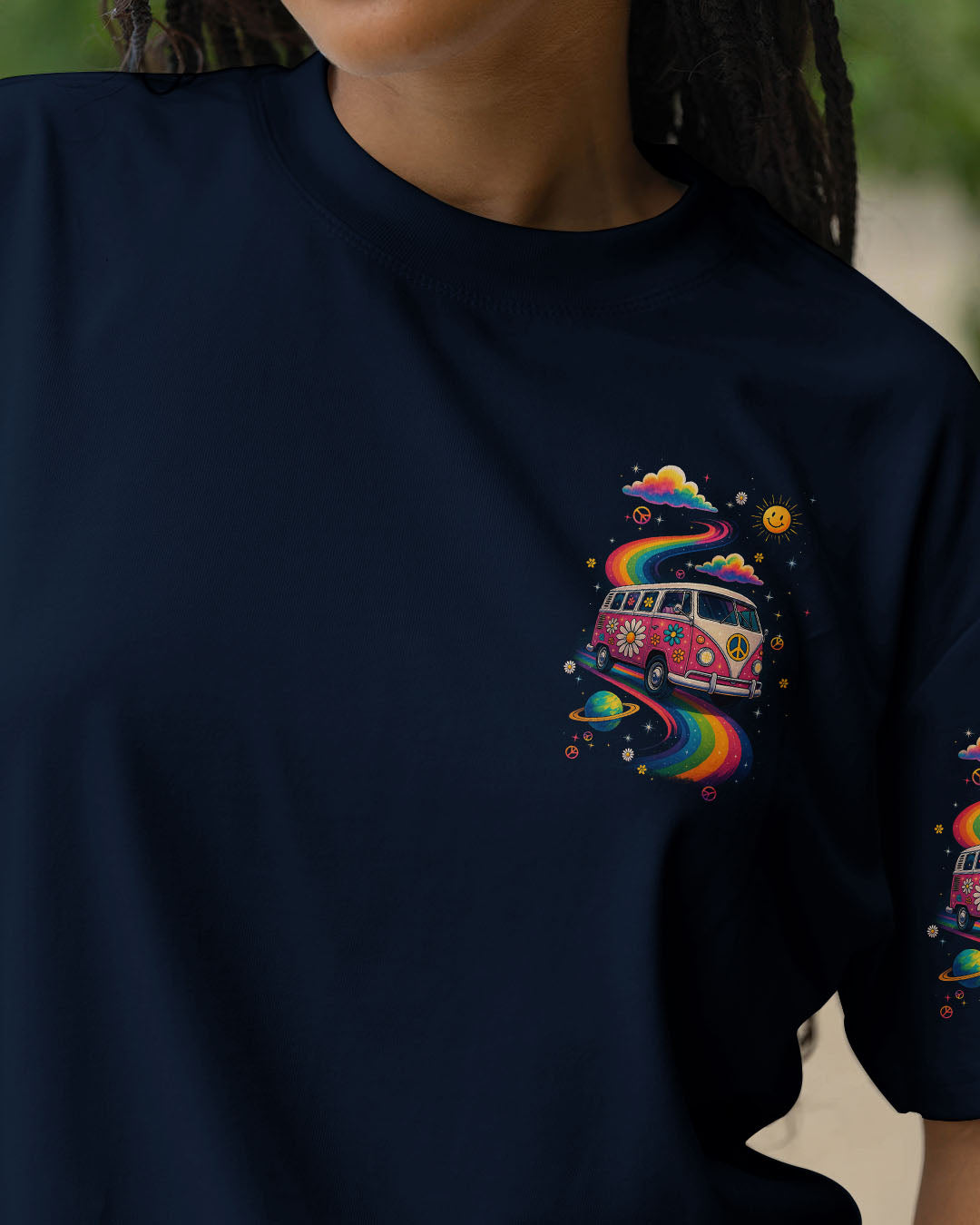 Older Now Running Against The Wind Hippie Van Peace _26 Flower Power Design AOP Shirts _13_ xVBn3